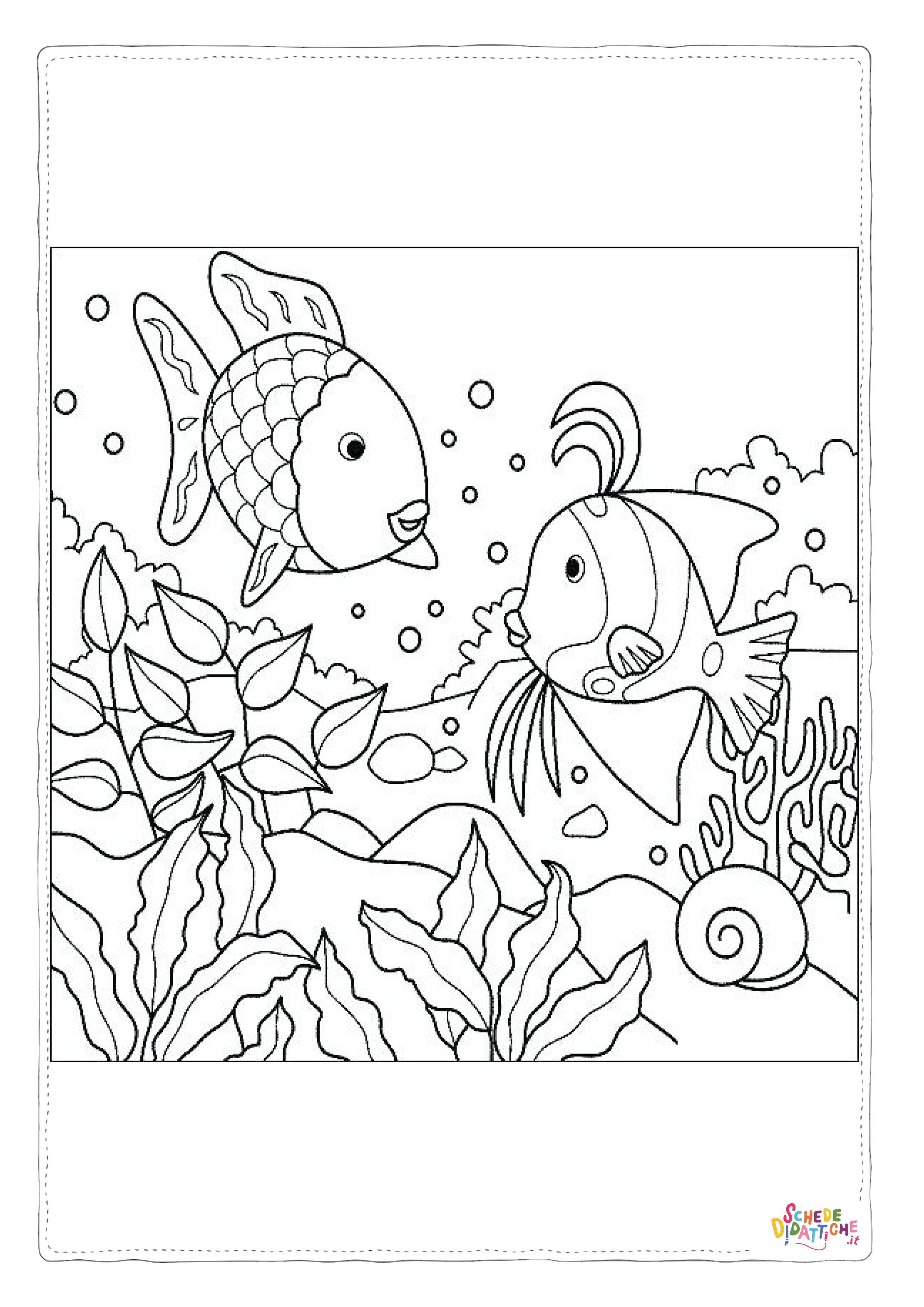 Disegno "Disegno di pesce da stampare e colorare 135" Disegno di pesce da stampare e colorare 135