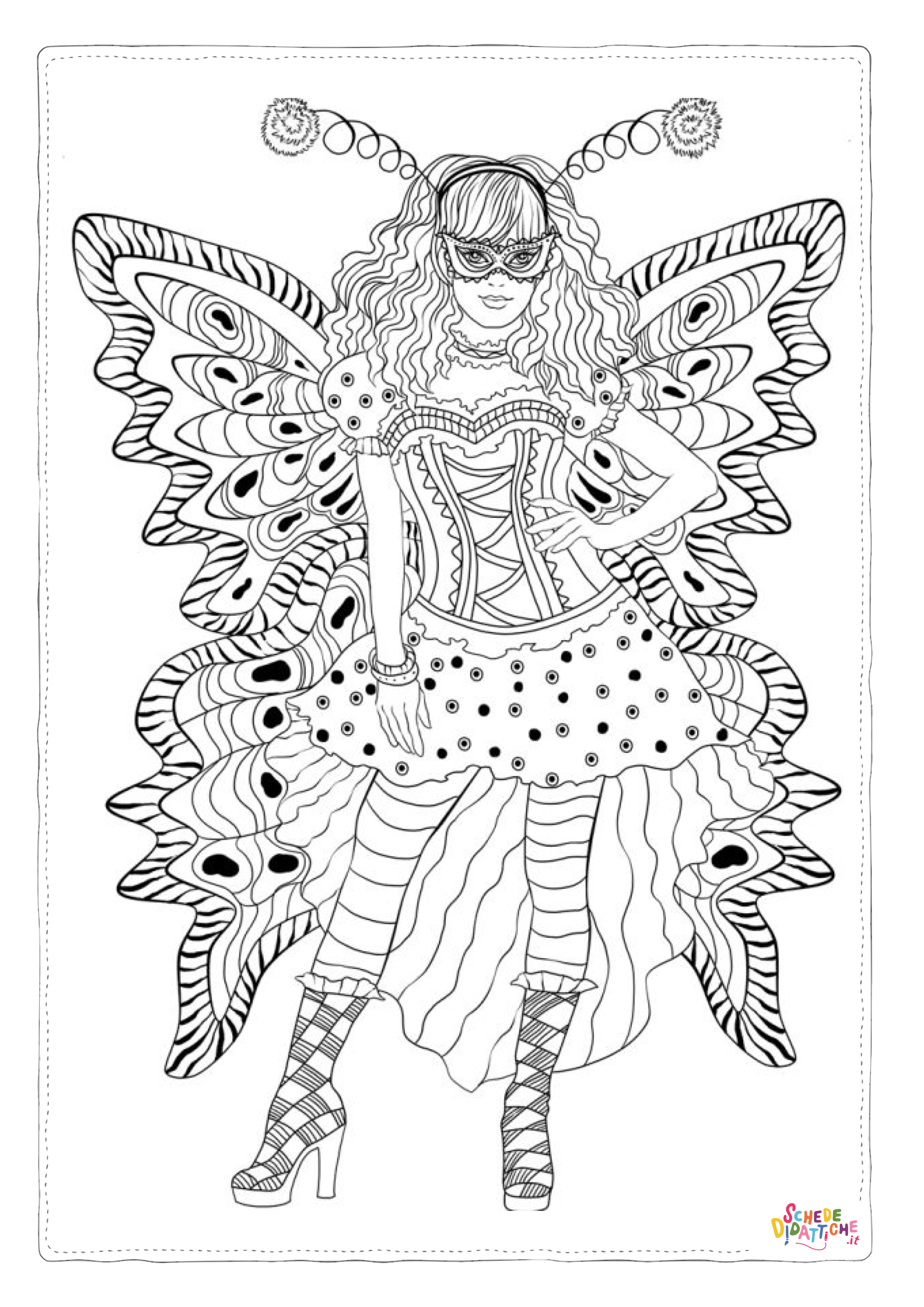 Disegno "Disegno di maschera da stampare e colorare 27" Disegno di maschera da stampare e colorare 27