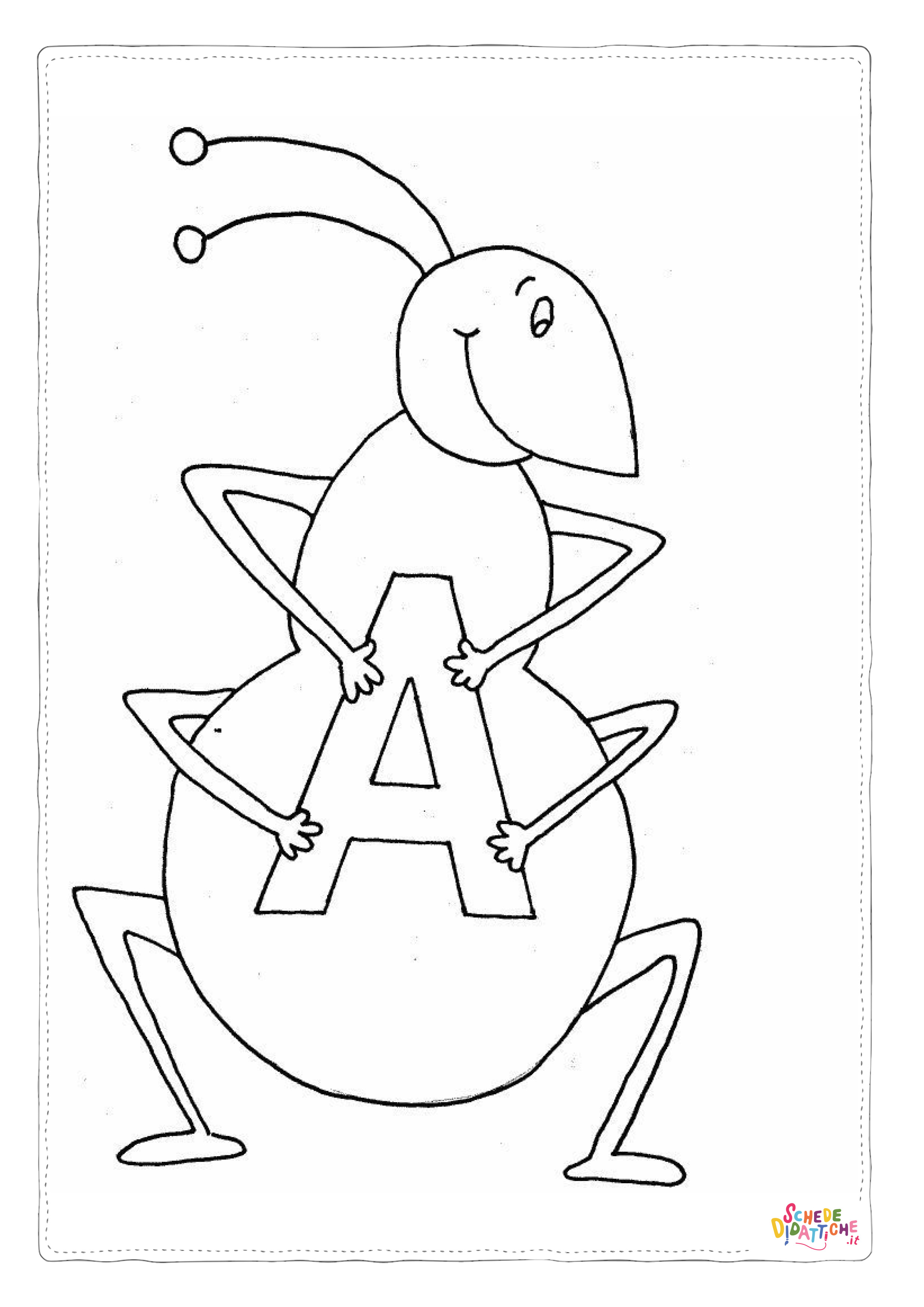Disegno "Disegno di lettera dell'alfabeto da stampare e colorare 322" Disegno di lettera dell'alfabeto da stampare e colorare 322