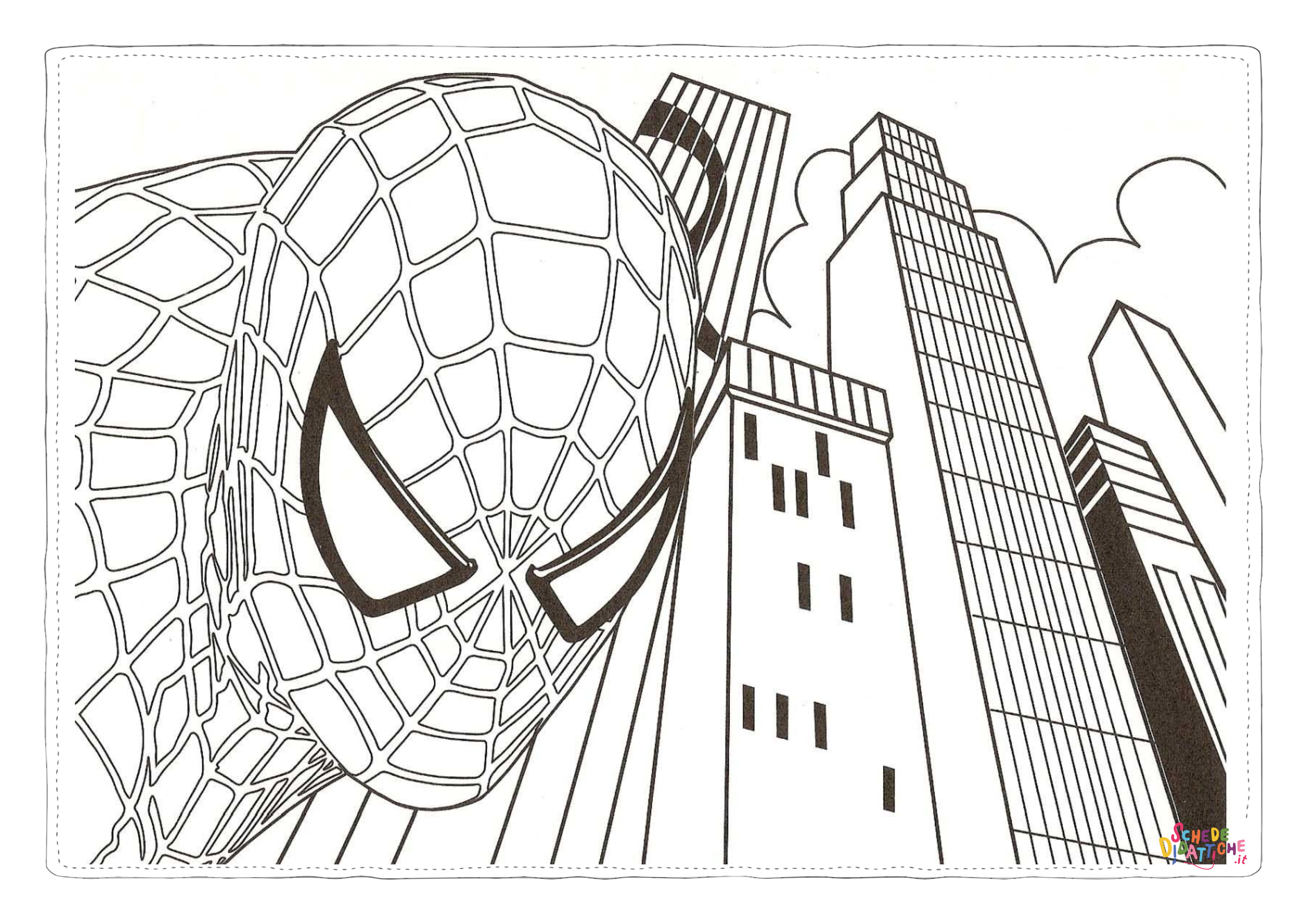 Disegno "Disegno di Spiderman da stampare e colorare 124" Disegno di Spiderman da stampare e colorare 124