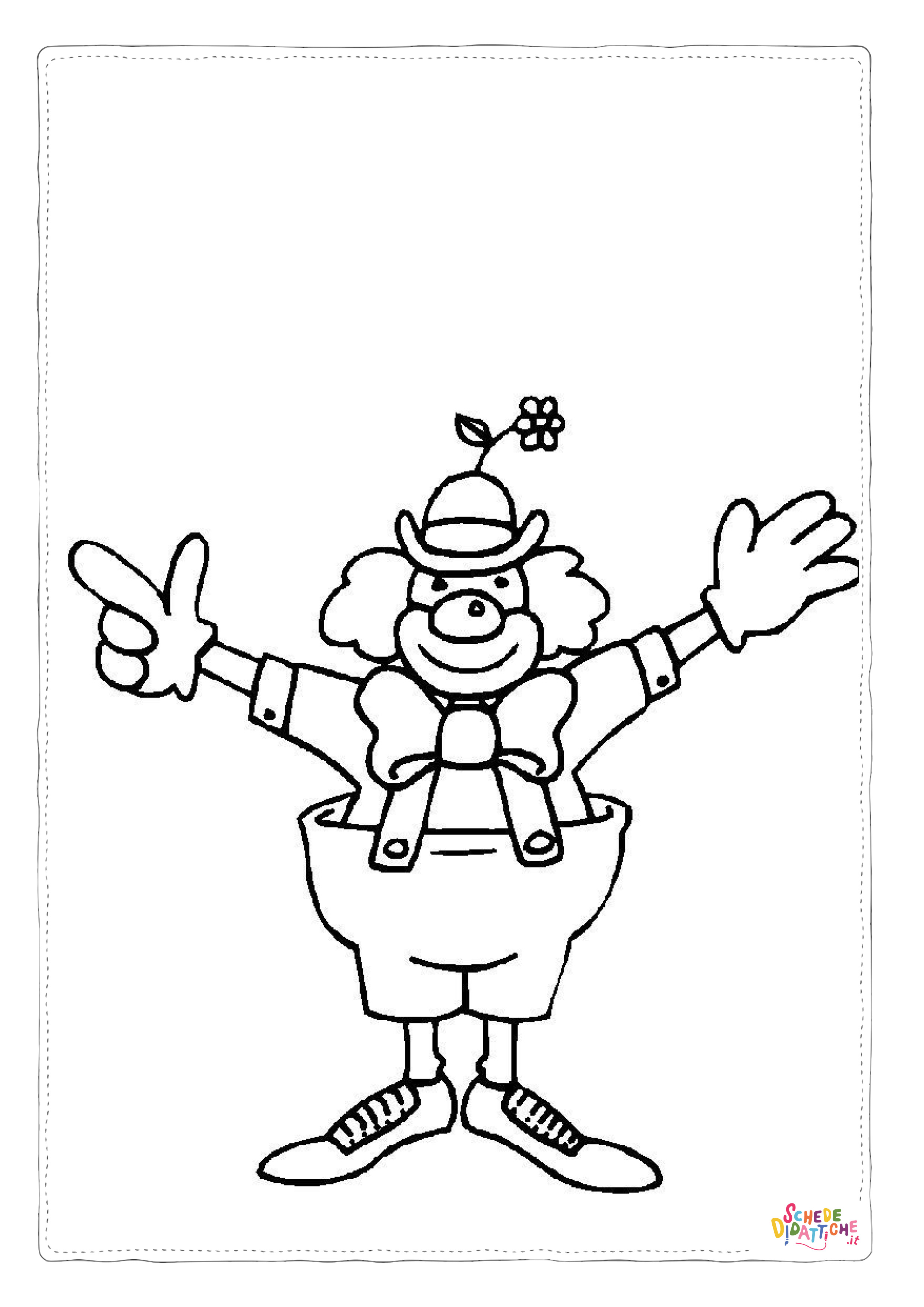 Disegno di clown da stampare e colorare 57
