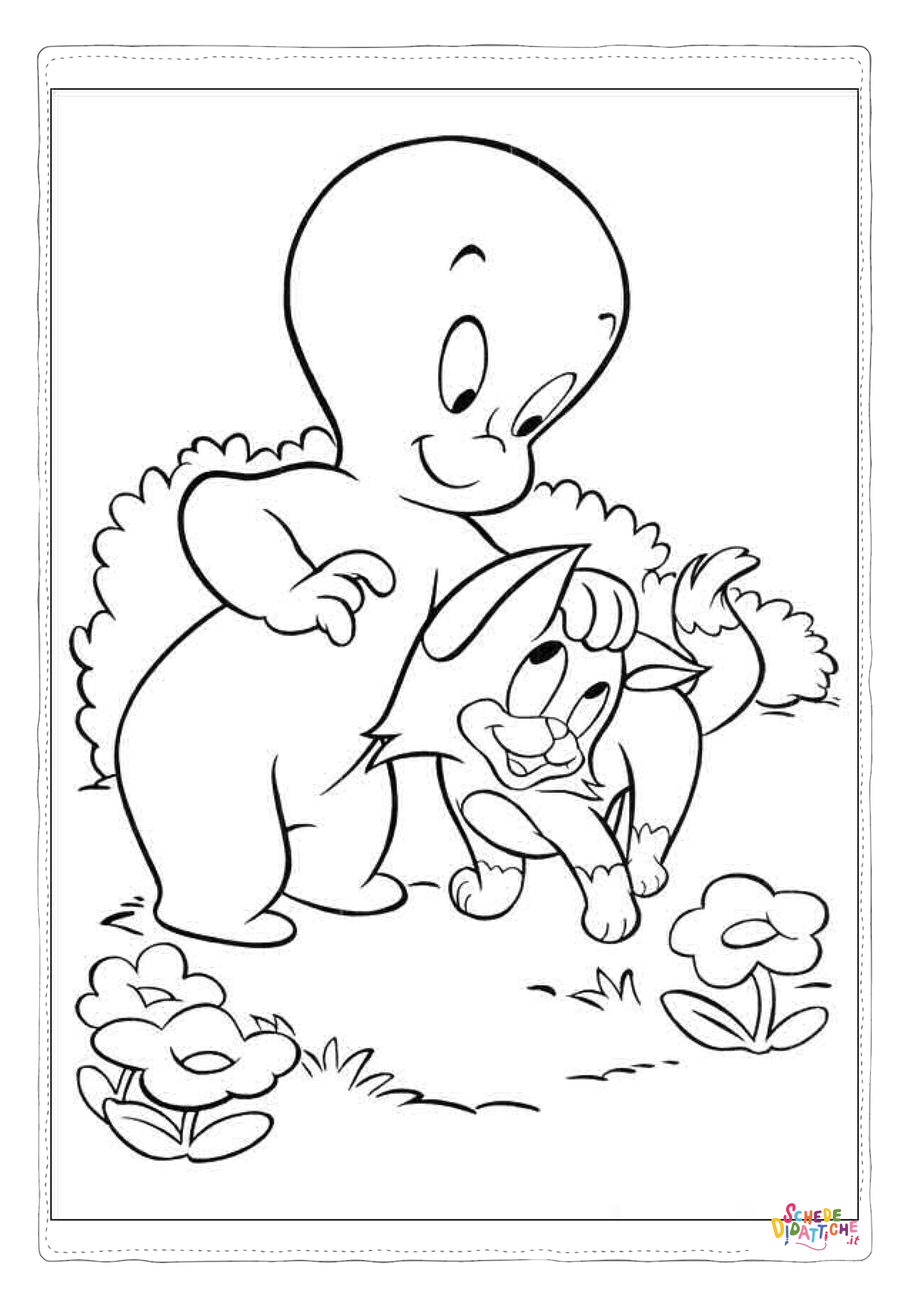 Disegno "Disegno di Casper da stampare e colorare 3" Disegno di Casper da stampare e colorare 3