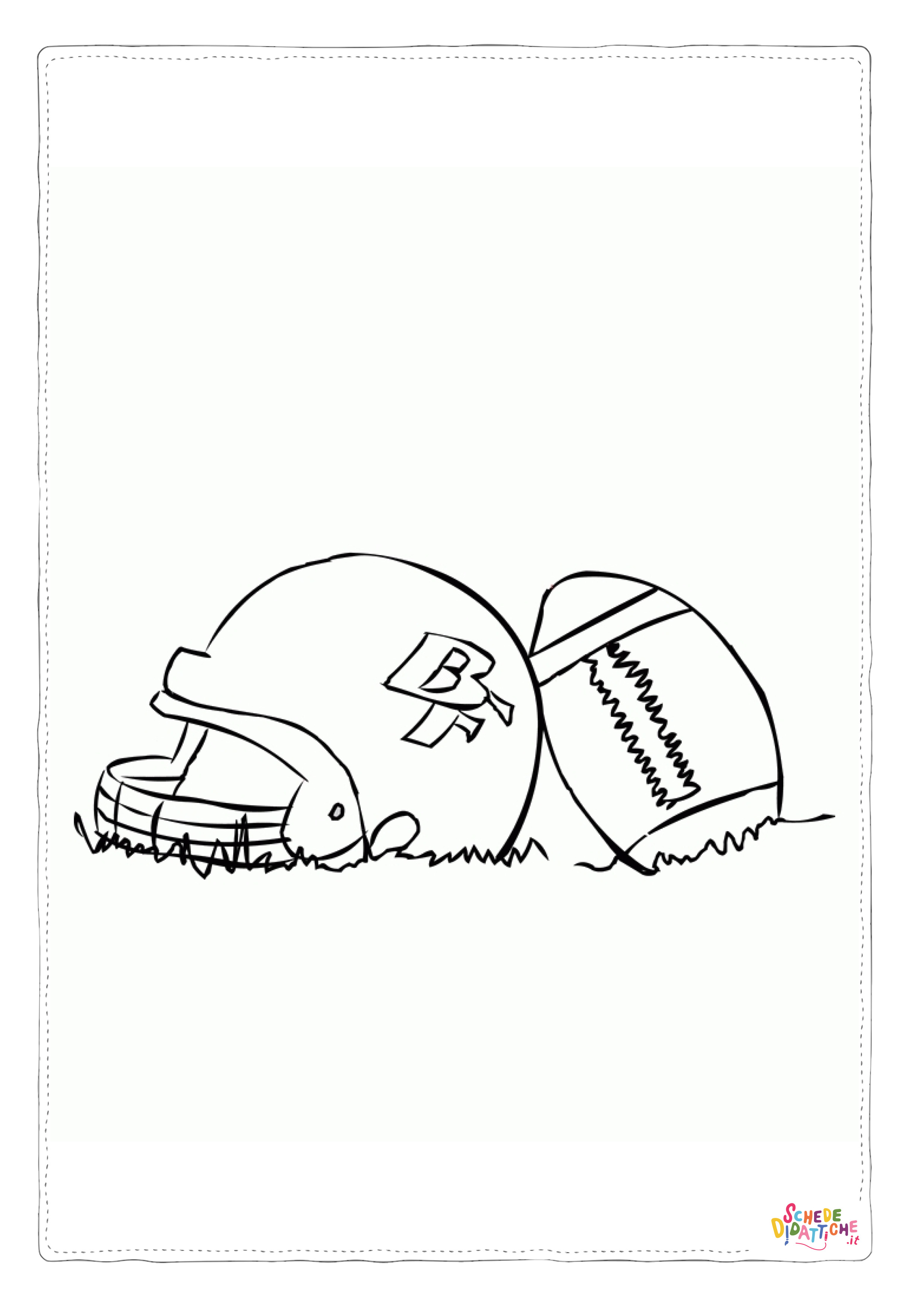 Disegno "Disegno di football americano da stampare e colorare 108" Disegno di football americano da stampare e colorare 108