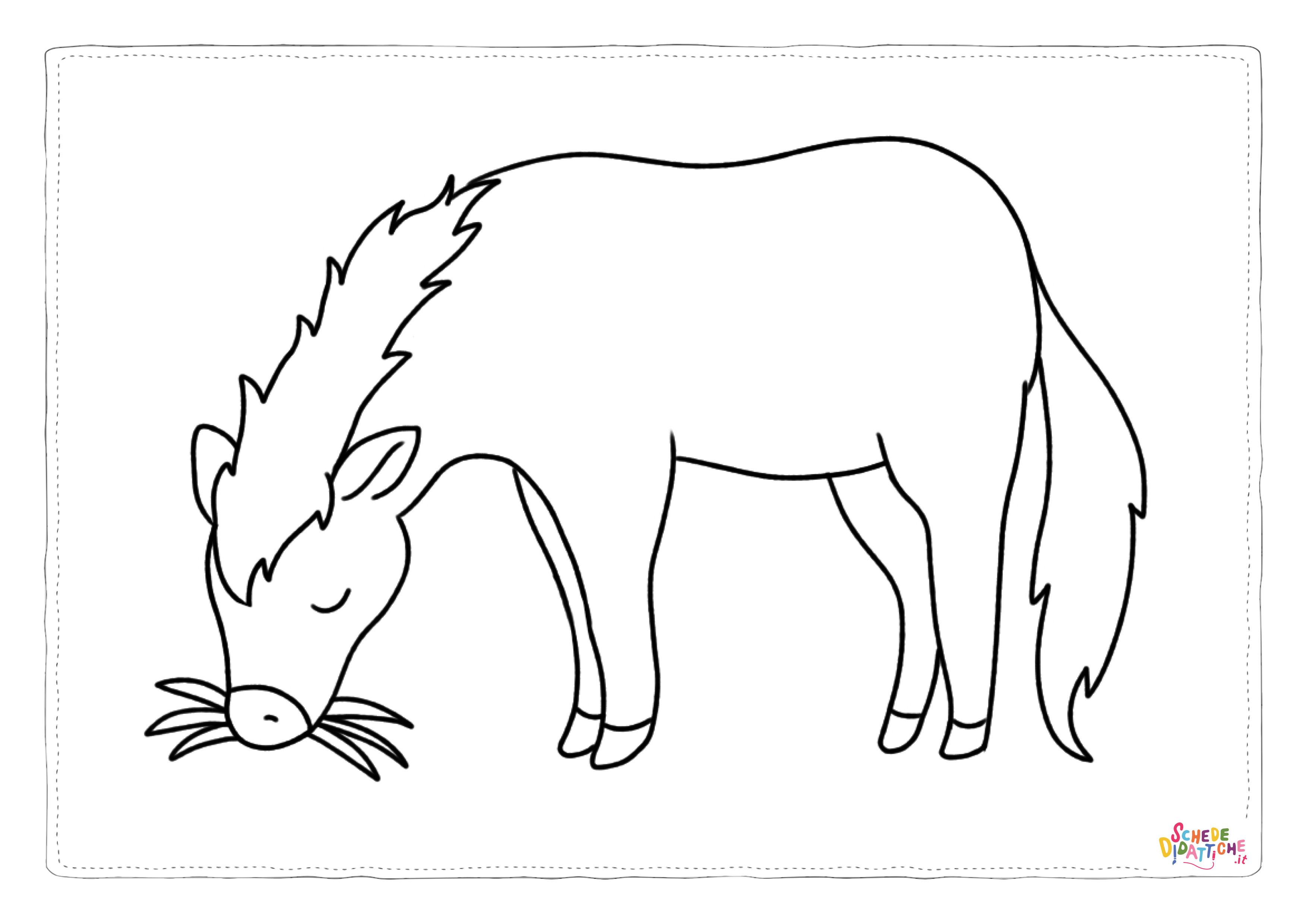 Disegno "Disegno di cavallo da stampare e colorare 66" Disegno di cavallo da stampare e colorare 66