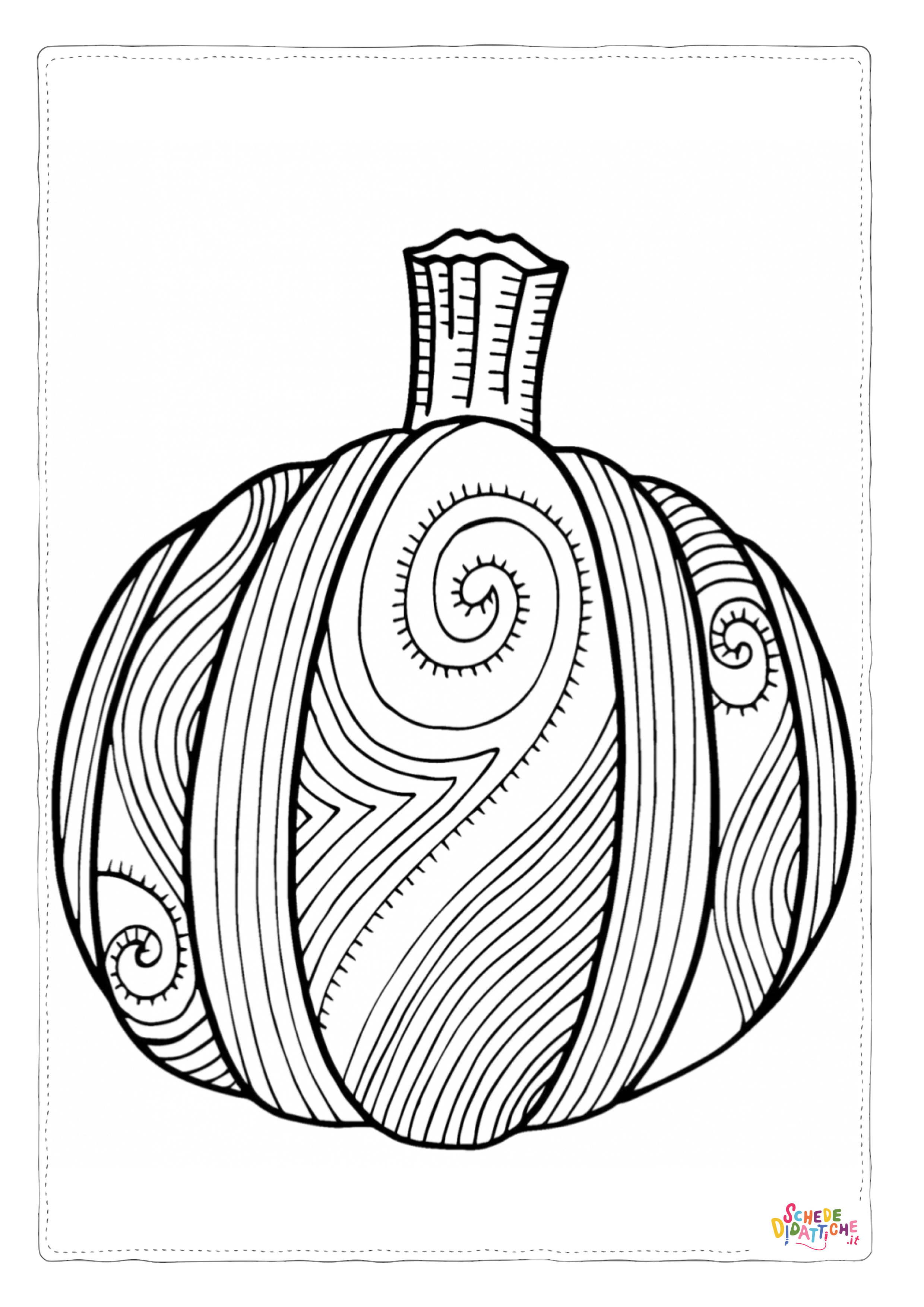 Disegno "Disegno di zucca da stampare e colorare 23" Disegno di zucca da stampare e colorare 23