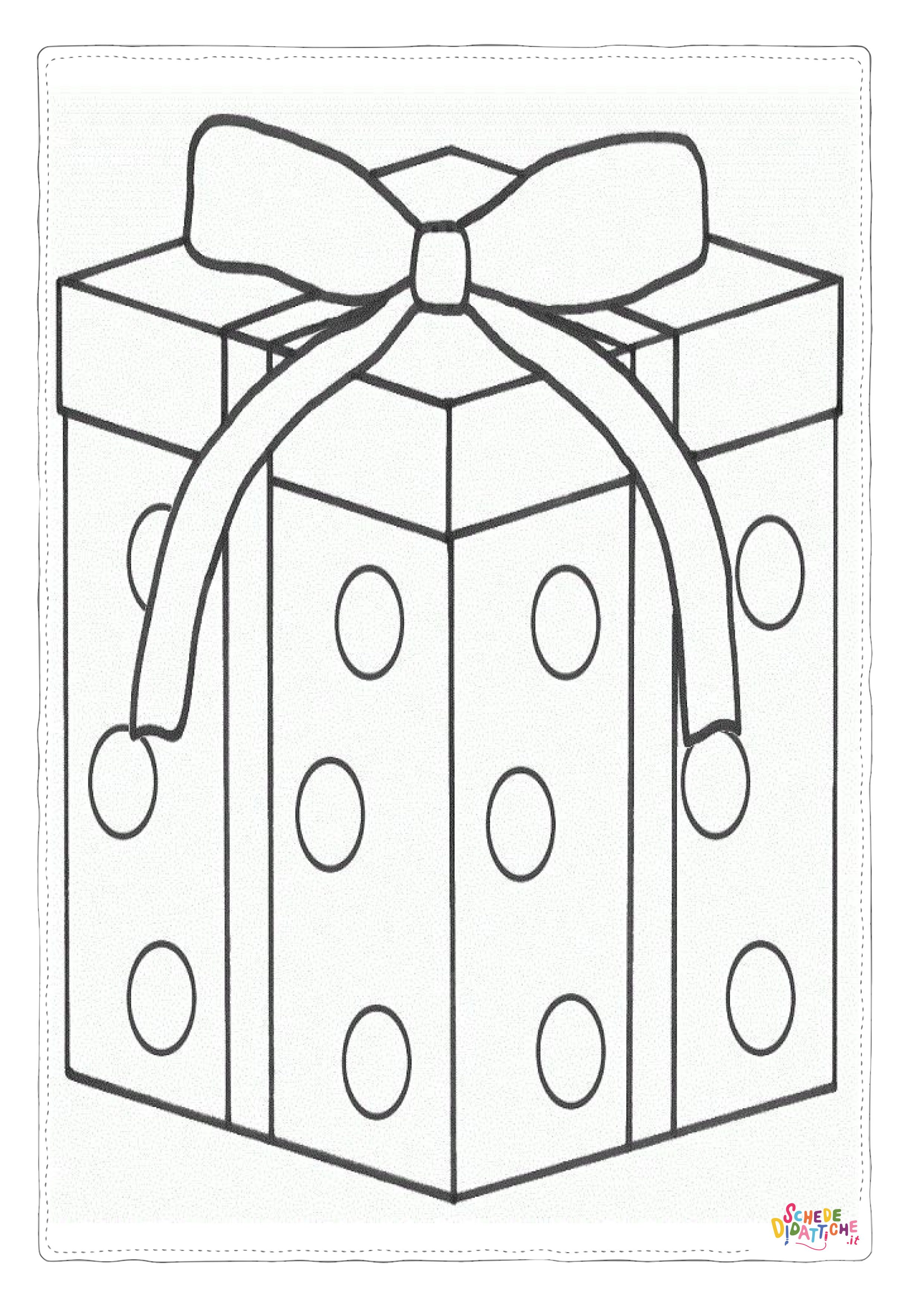 Disegno "Disegno di regalo da stampare e colorare 45" Disegno di regalo da stampare e colorare 45