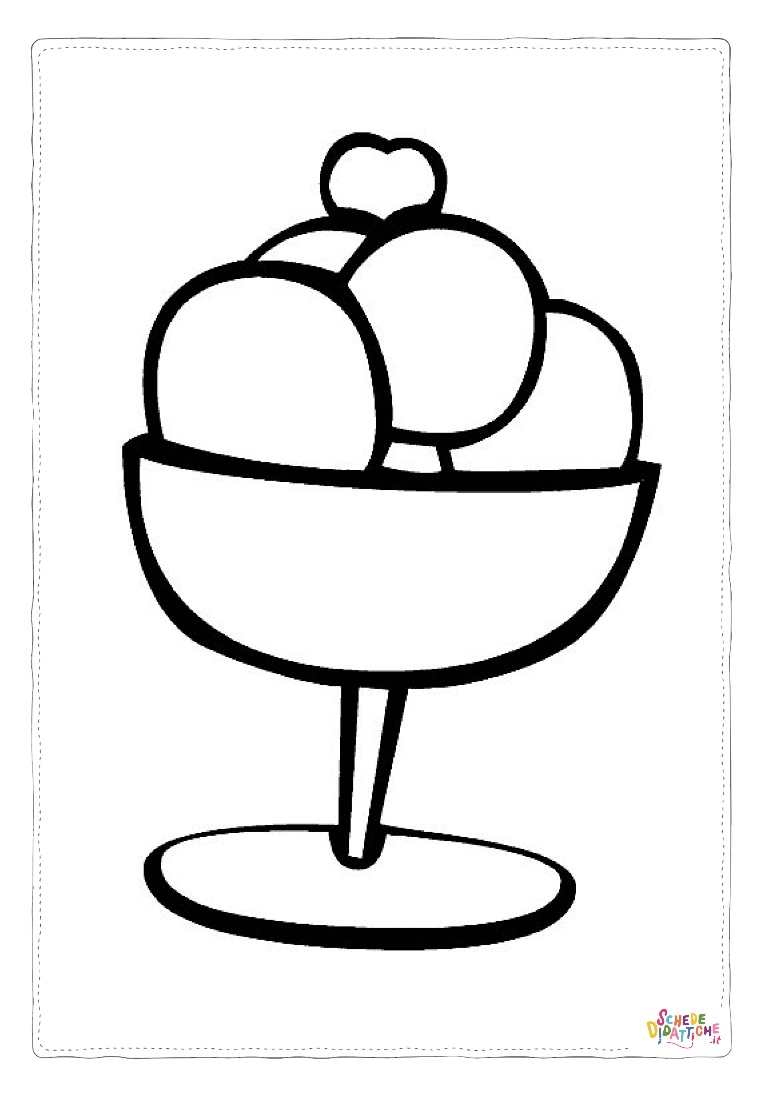 Disegno "Disegno di gelato da stampare e colorare 11" Disegno di gelato da stampare e colorare 11