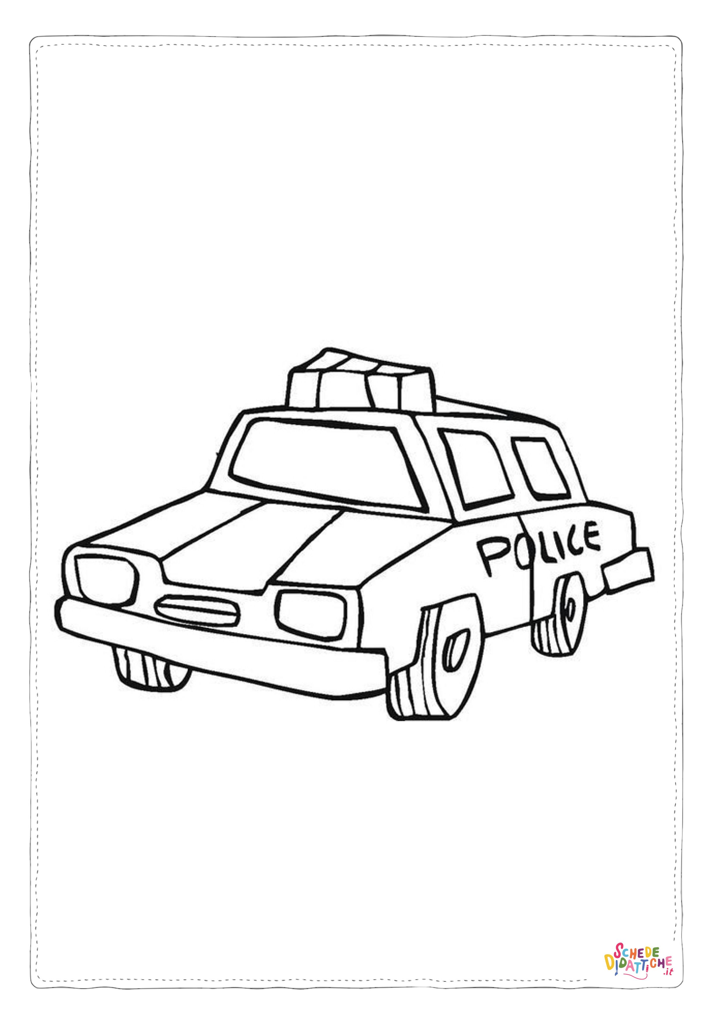 Disegno "Disegno di auto della polizia da stampare e colorare 21" Disegno di auto della polizia da stampare e colorare 21