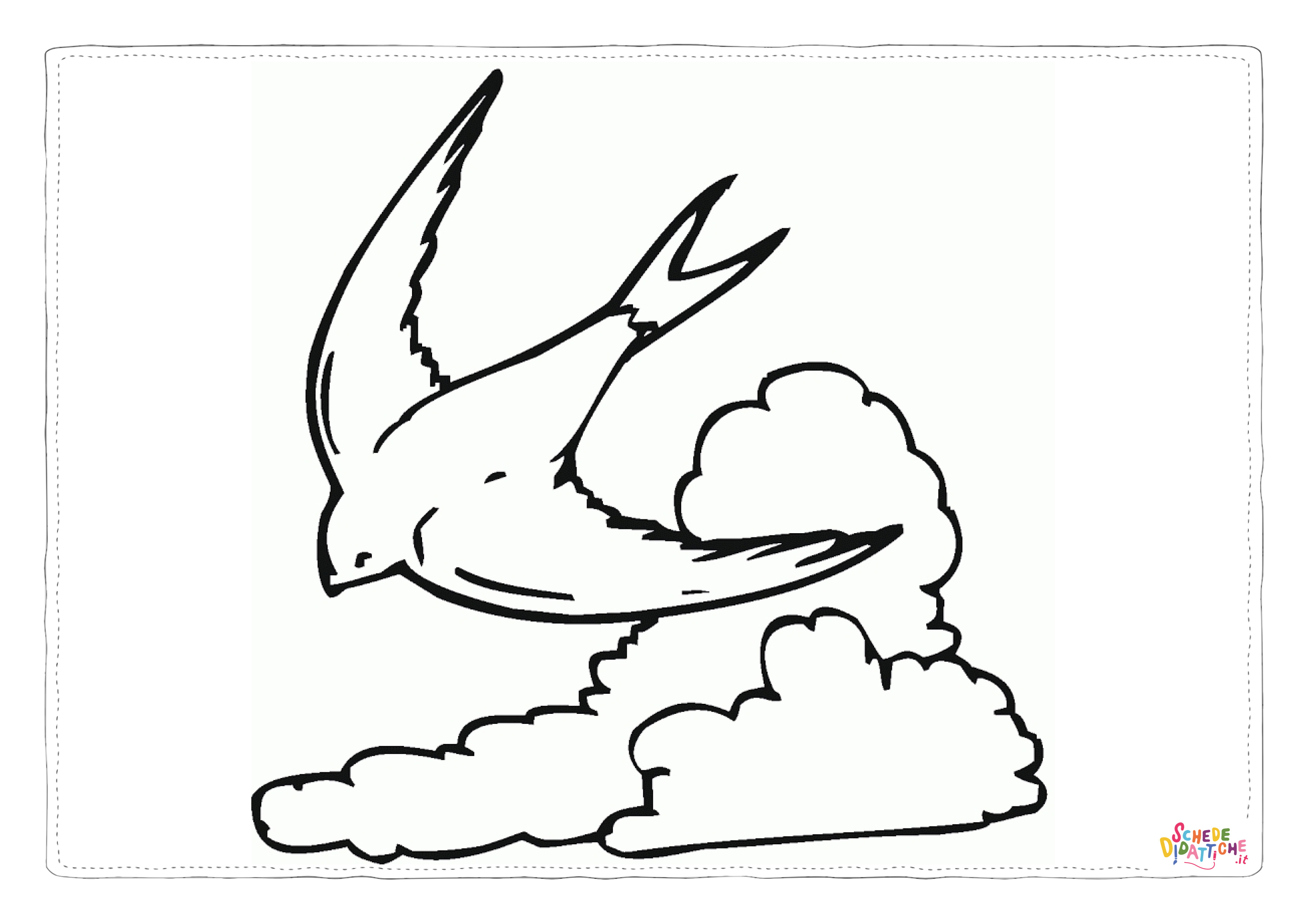 Disegno "Disegno di rondine da stampare e colorare 7" Disegno di rondine da stampare e colorare 7