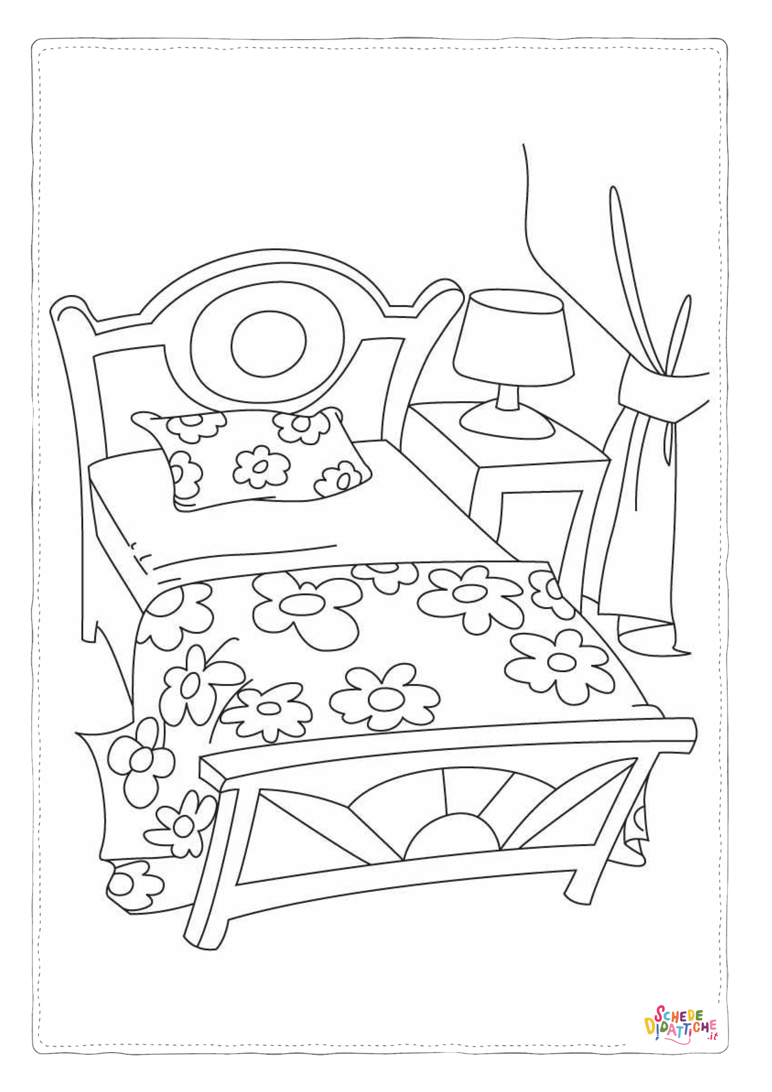 Disegno "Disegno di arredamento da stampare e colorare 5" Disegno di arredamento da stampare e colorare 5
