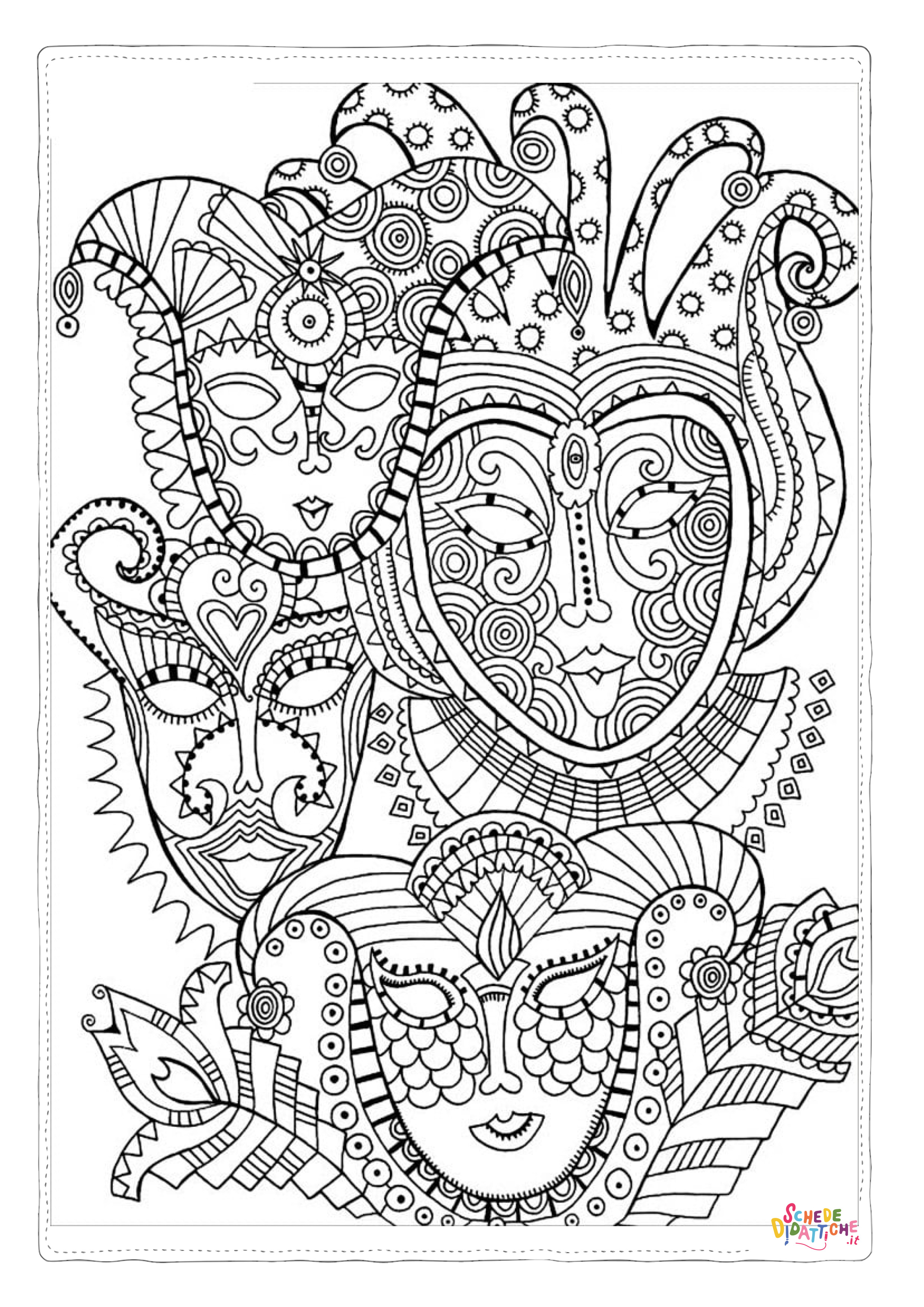 Disegno di mandala da stampare e colorare 1096