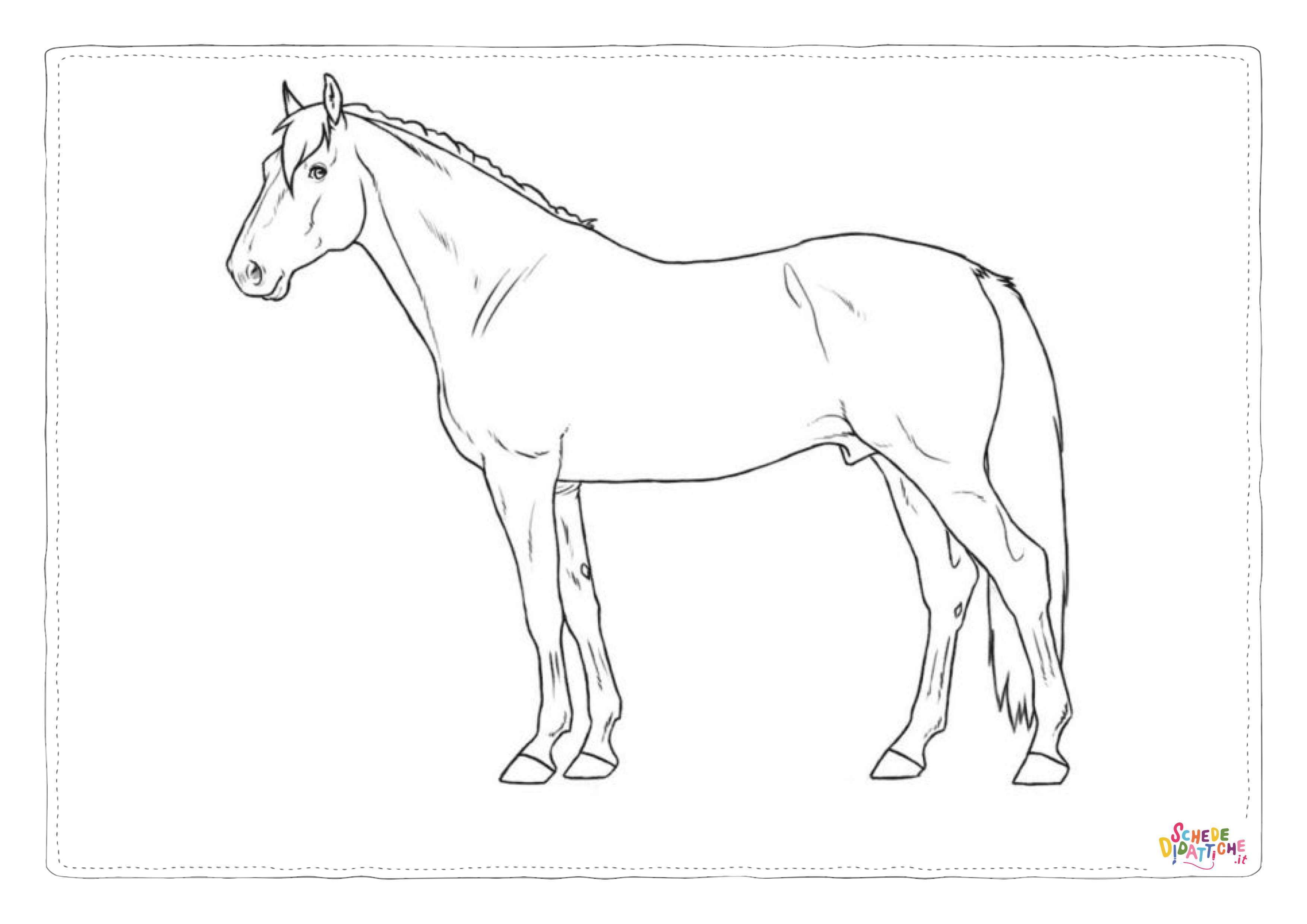 Disegno "Disegno di cavallo da stampare e colorare 76" Disegno di cavallo da stampare e colorare 76