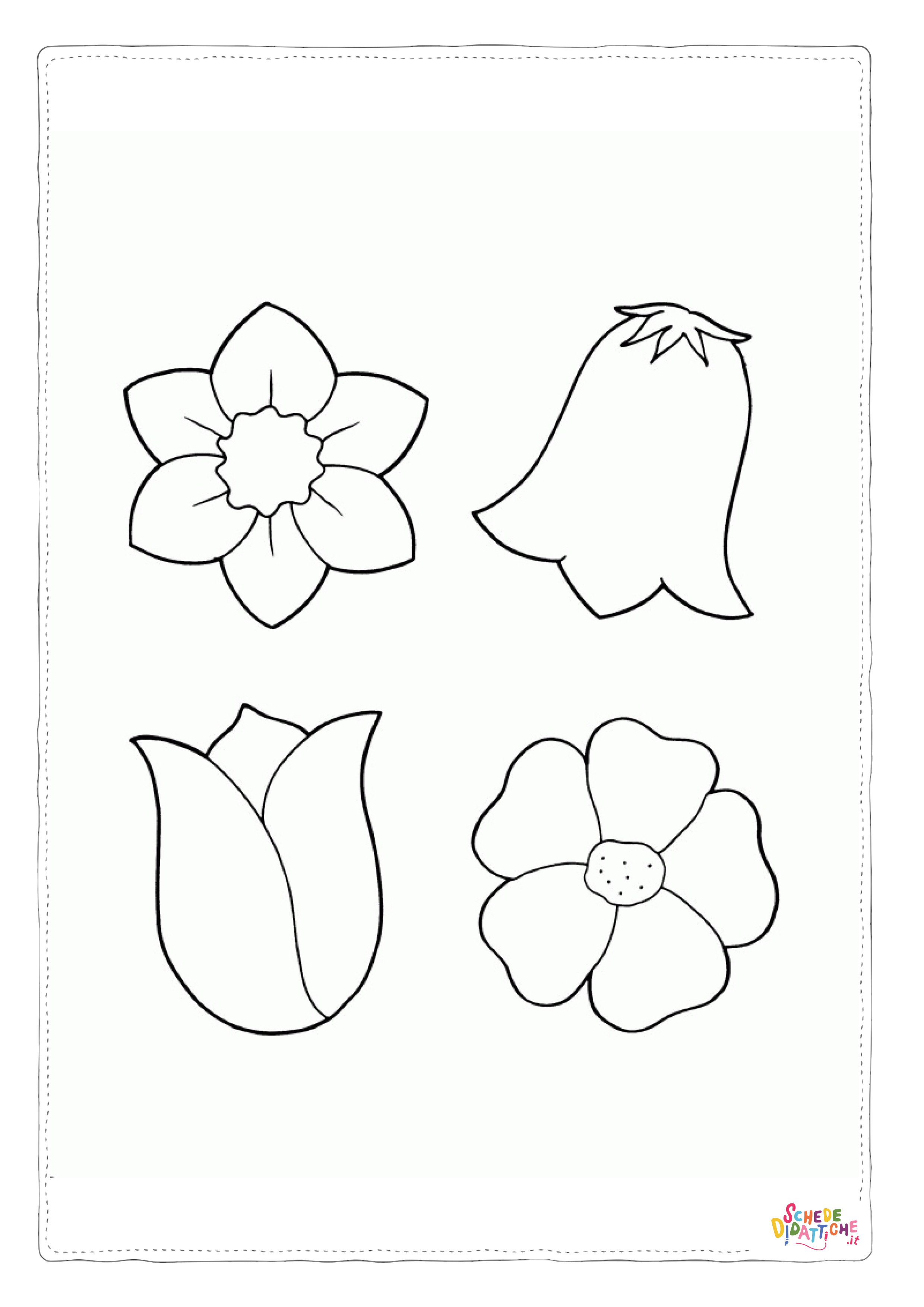 Disegno "Disegno di fiore da stampare e colorare 165" Disegno di fiore da stampare e colorare 165
