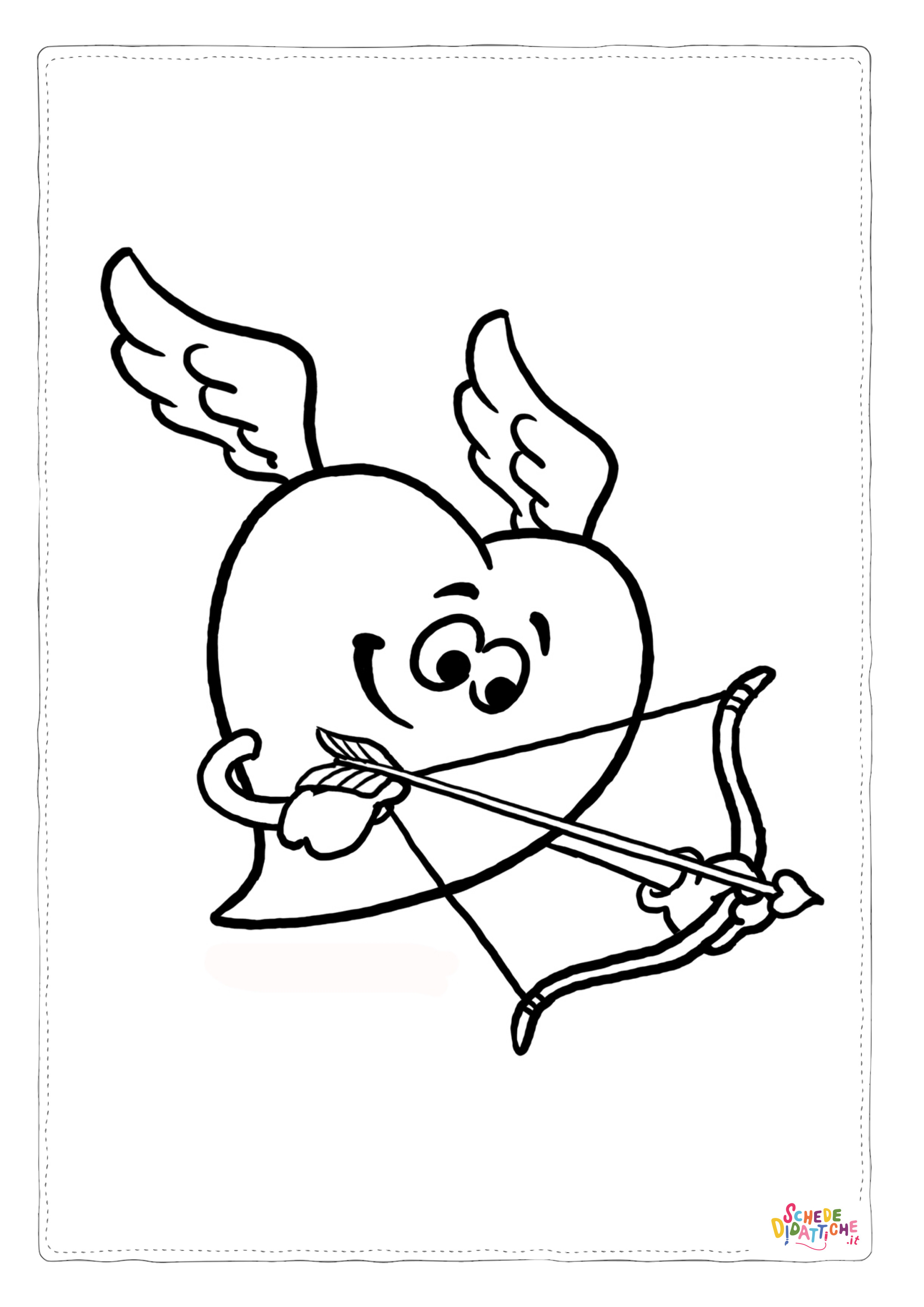 Disegno "Disegno di San Valentino da stampare e colorare 4" Disegno di San Valentino da stampare e colorare 4