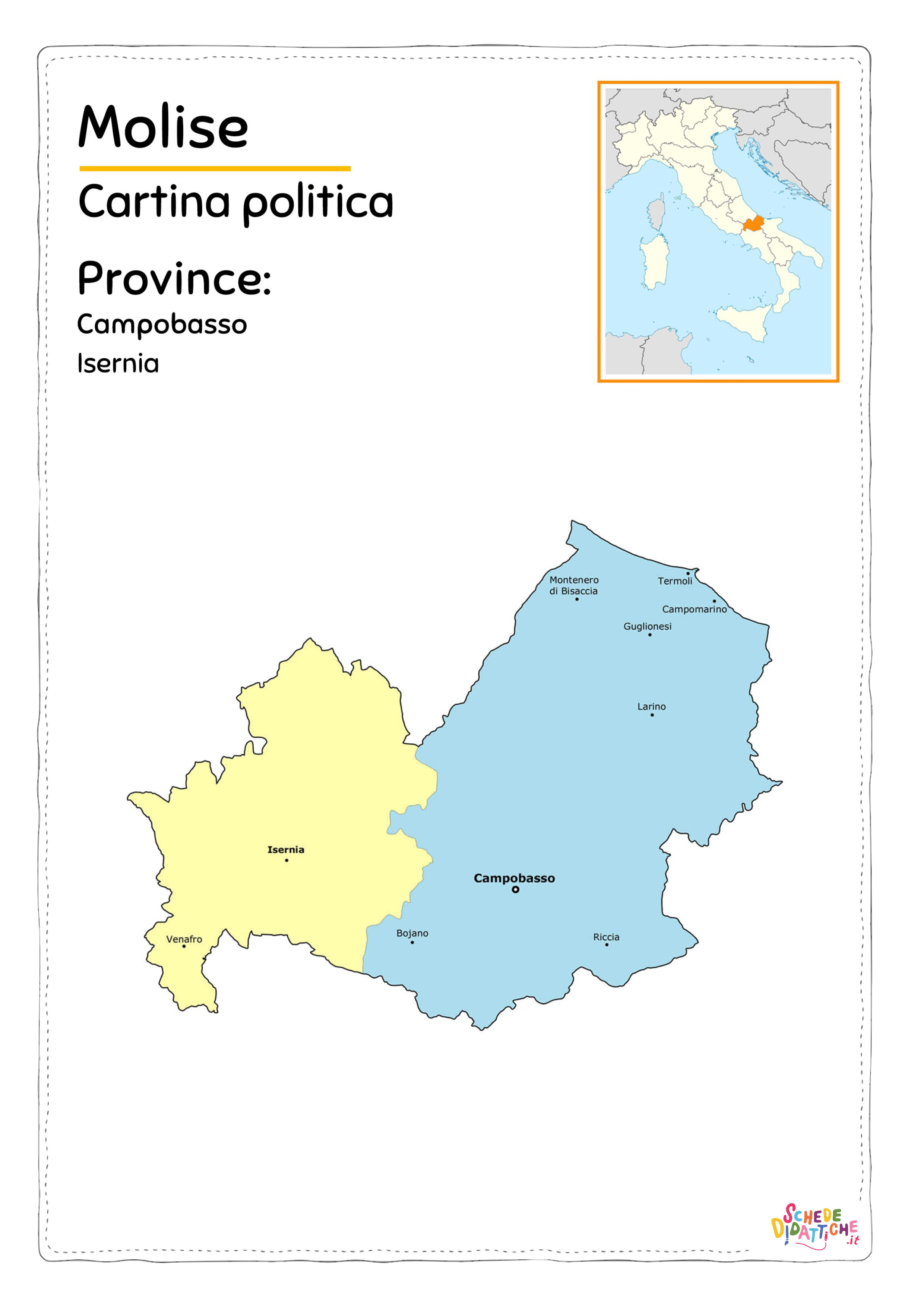 Cartina geografica Molise