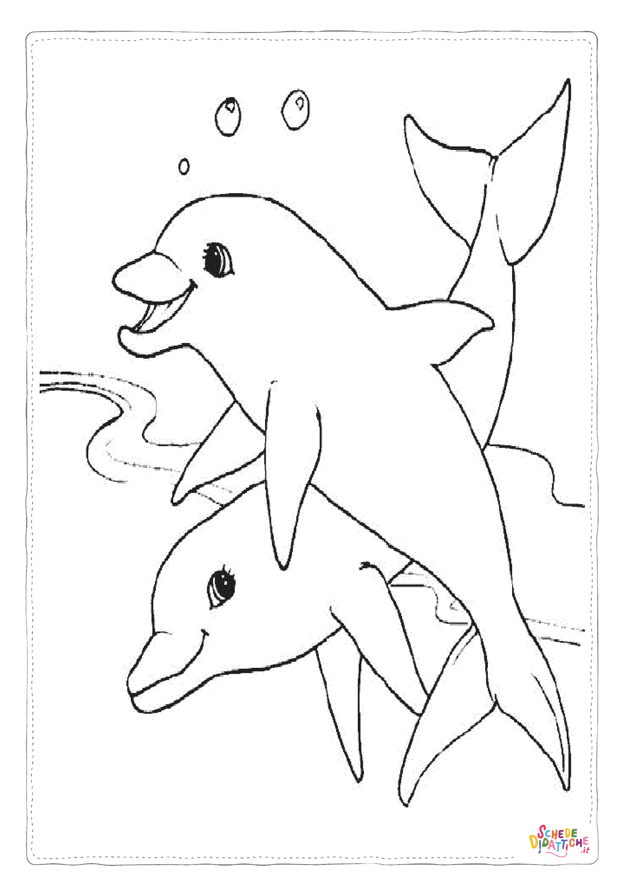 Disegno "Disegno di delfino da stampare e colorare 42" Disegno di delfino da stampare e colorare 42