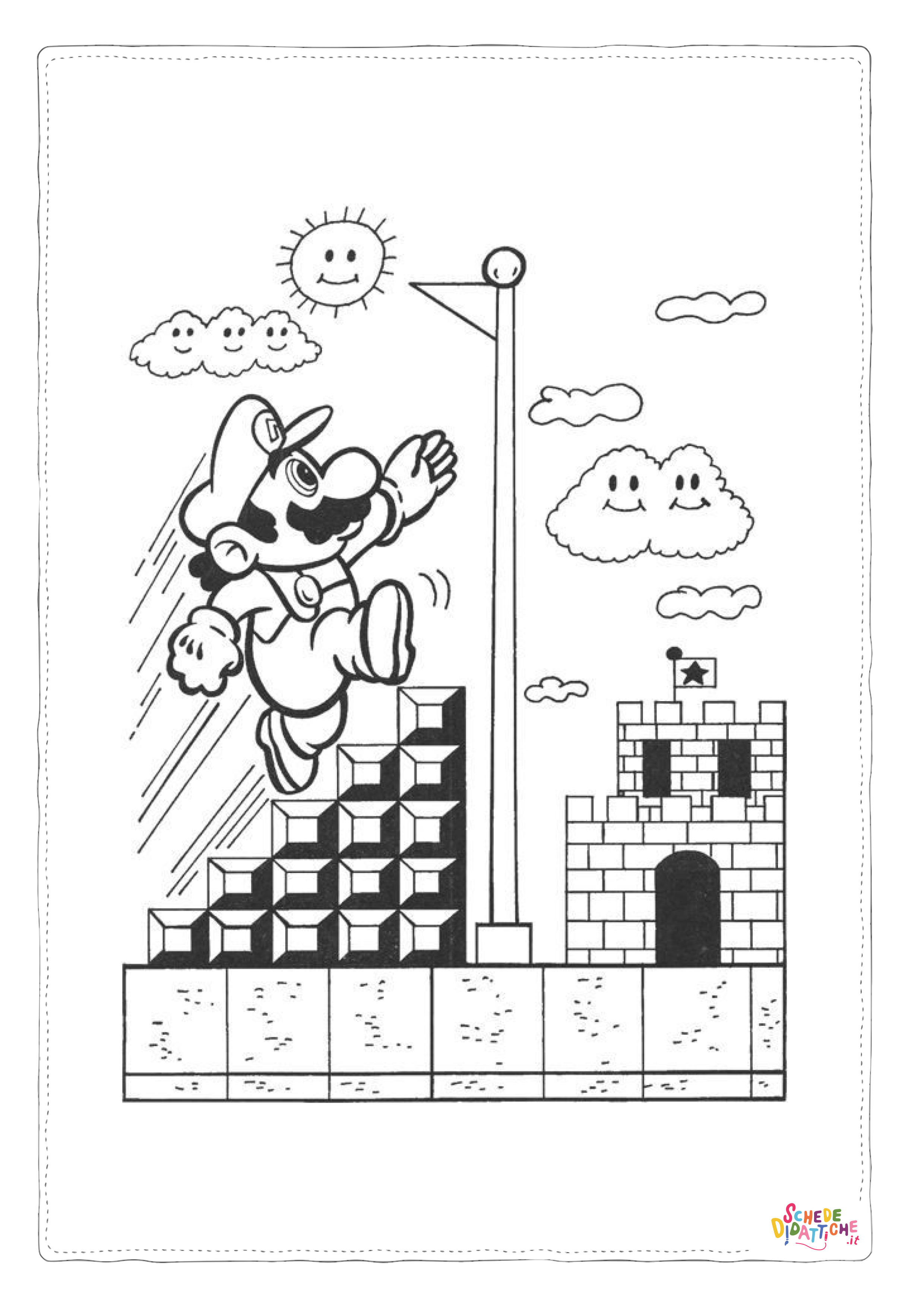 Disegno "Disegno di Super Mario da stampare e colorare 18" Disegno di Super Mario da stampare e colorare 18