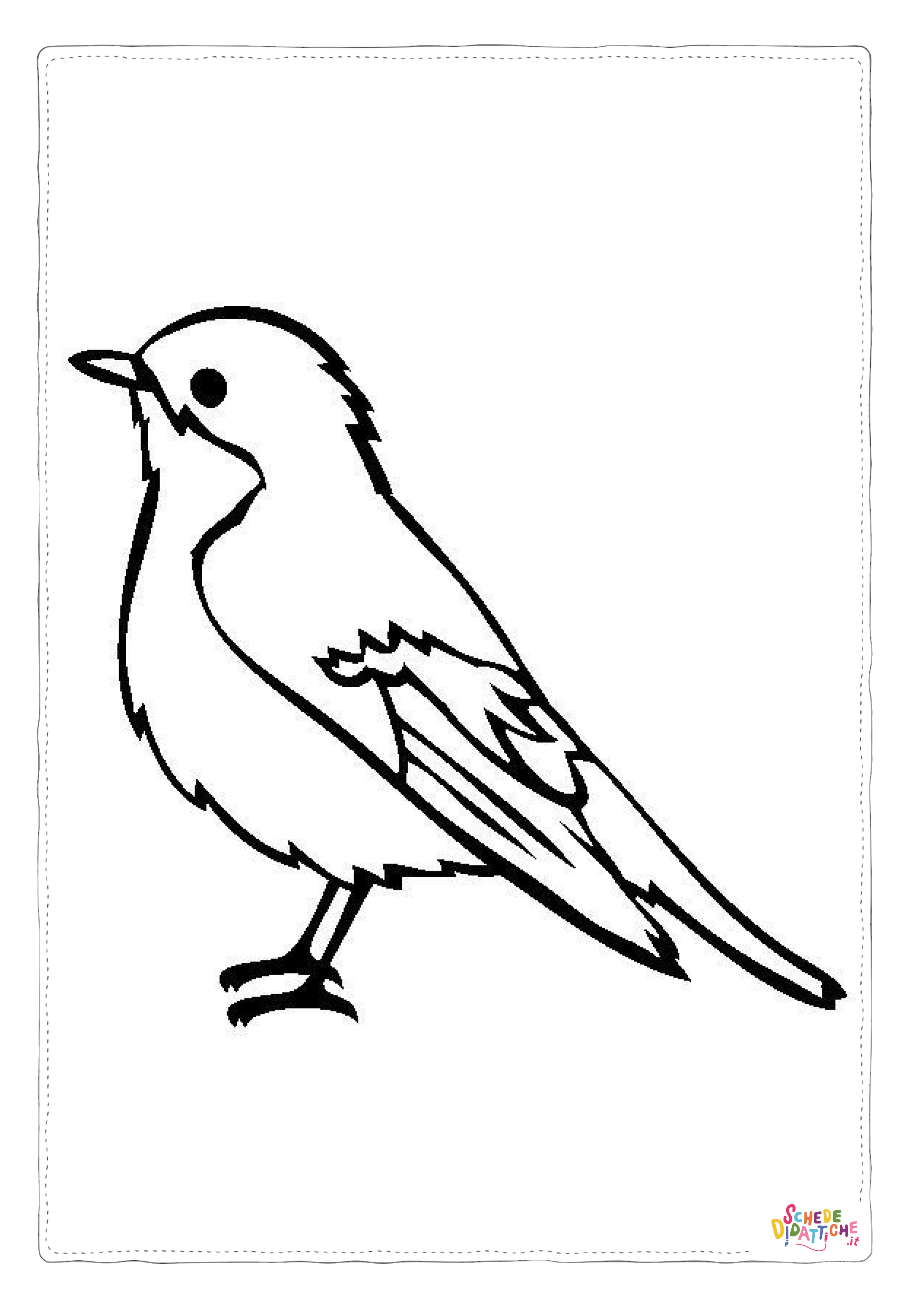Disegno "Disegno di passero da stampare e colorare 40" Disegno di passero da stampare e colorare 40