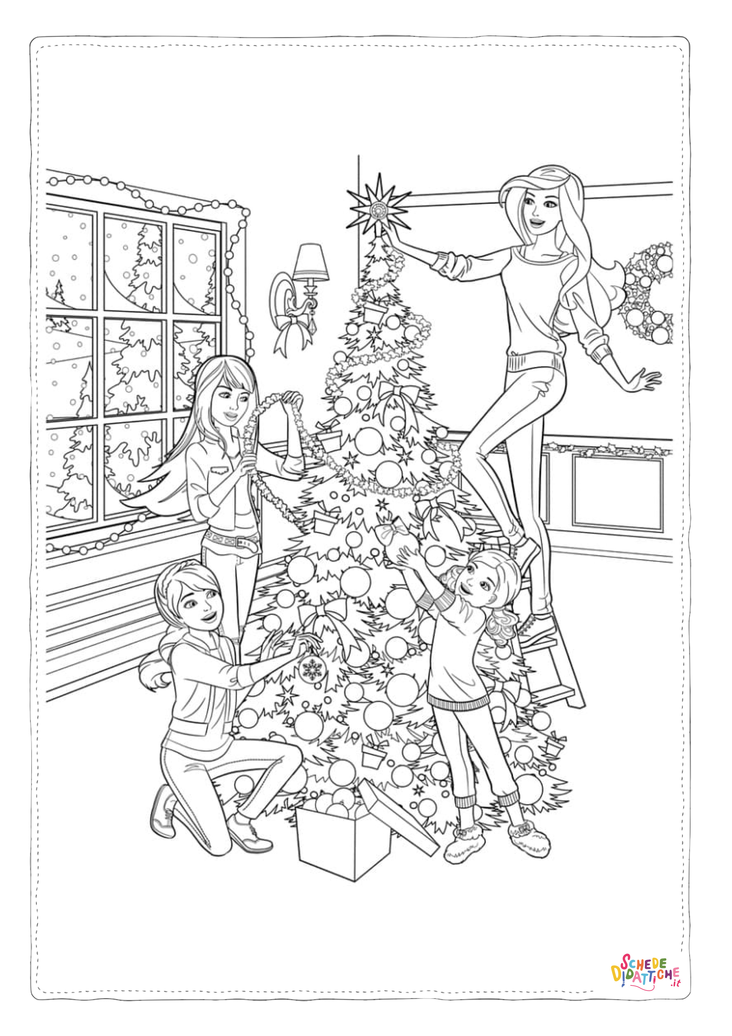 Disegno "Disegno di albero di Natale da stampare e colorare 157" Disegno di albero di Natale da stampare e colorare 157