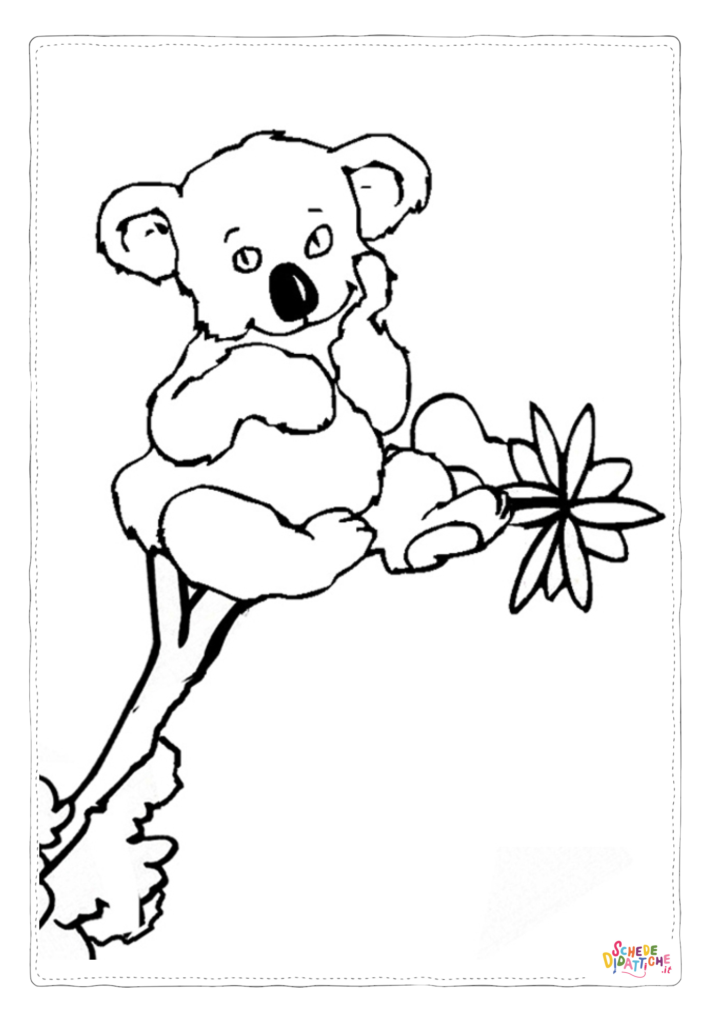 Disegno di koala da stampare e colorare 15