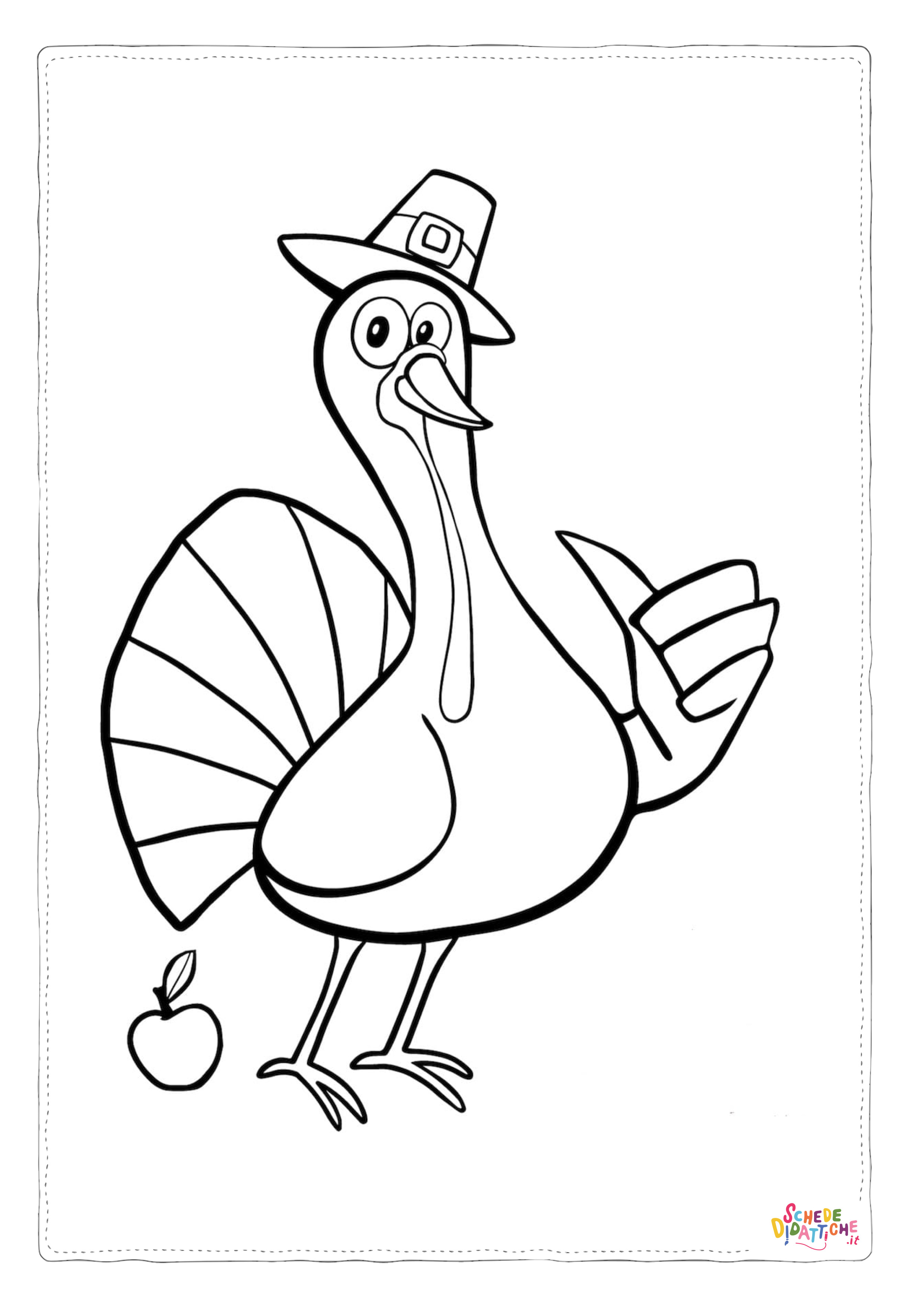 Disegno "Disegno di tacchino da stampare e colorare 98" Disegno di tacchino da stampare e colorare 98