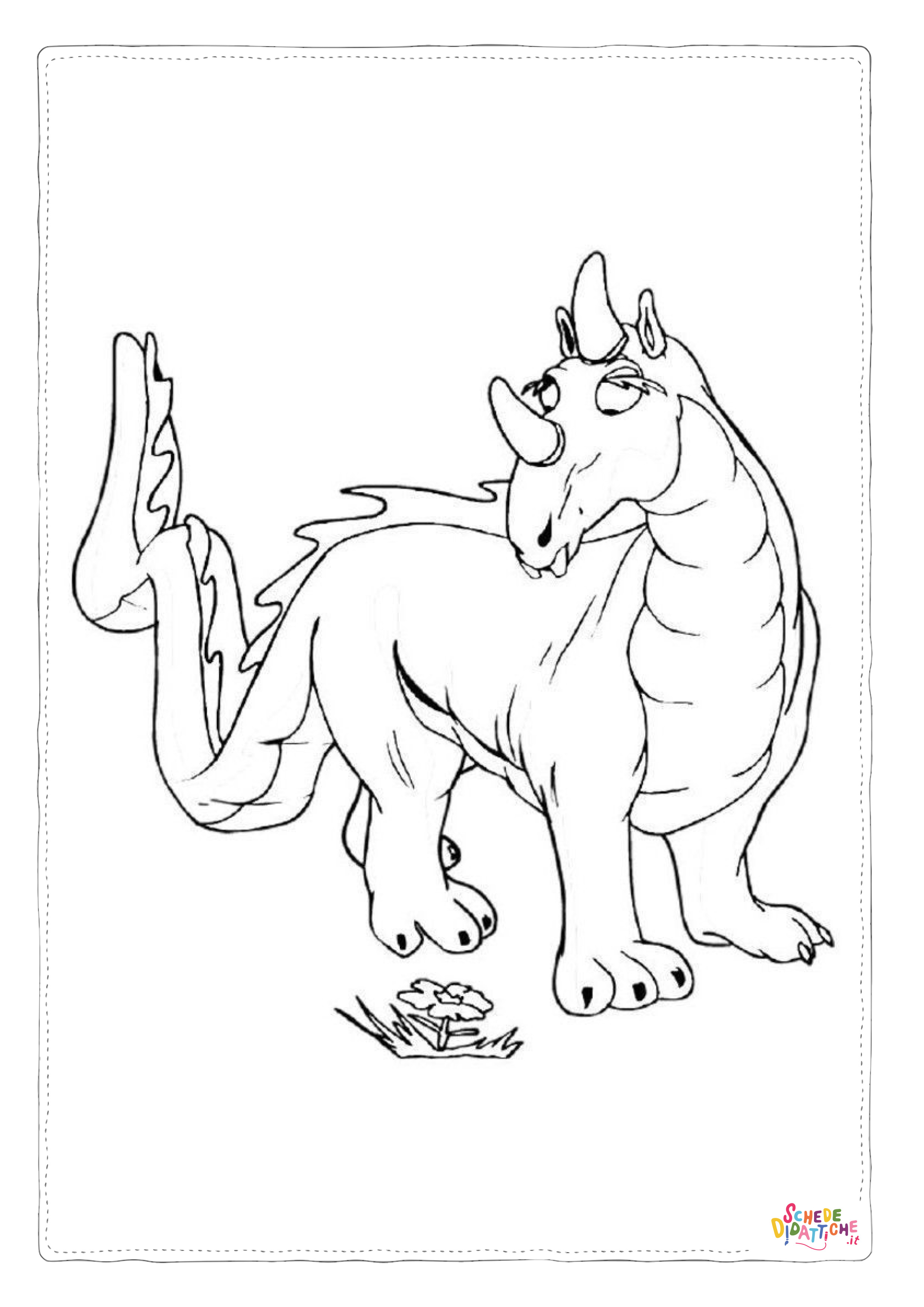 Disegno "Disegno di dragone da stampare e colorare 11" Disegno di dragone da stampare e colorare 11
