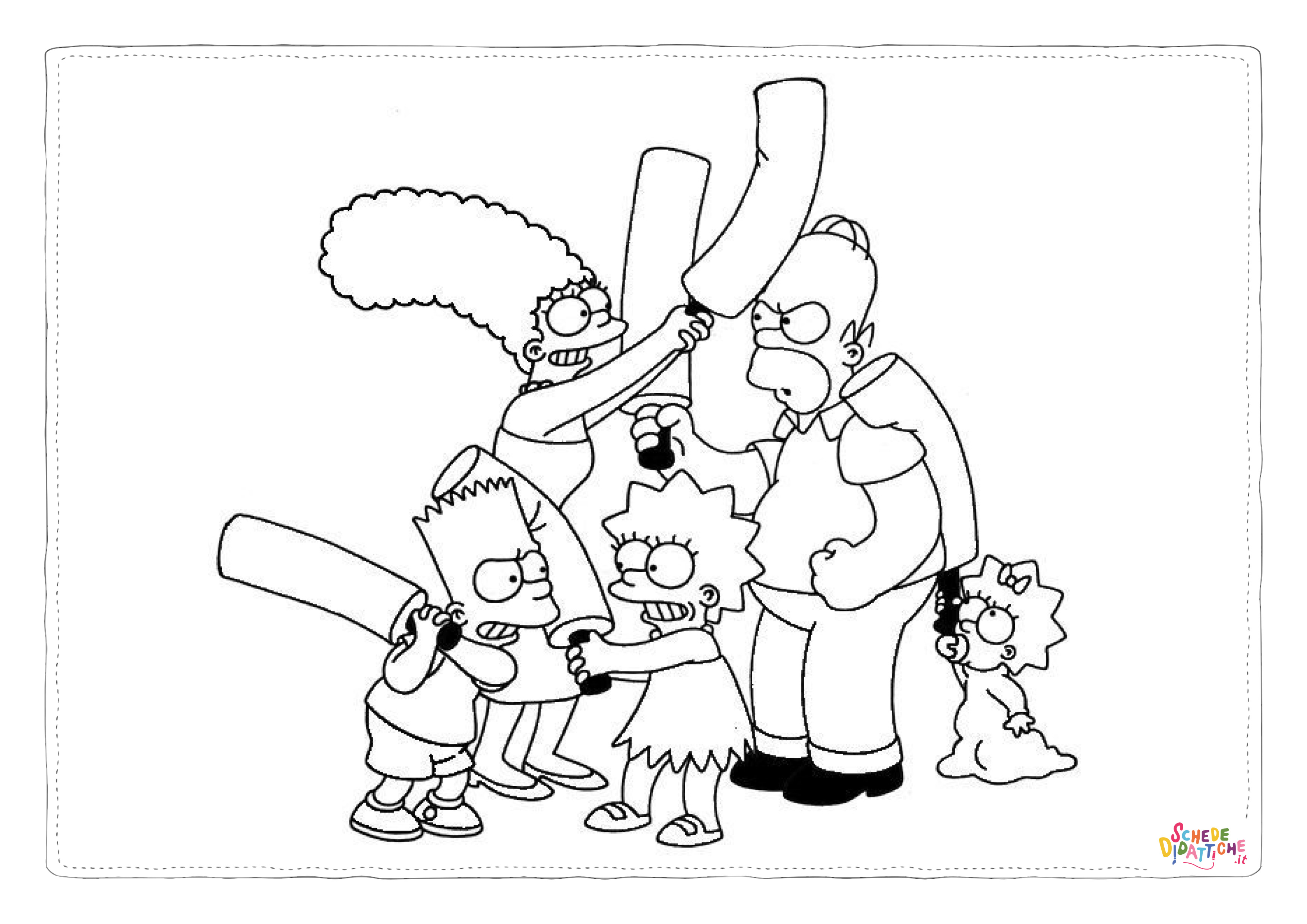 Disegno di I Simpson da stampare e colorare 56