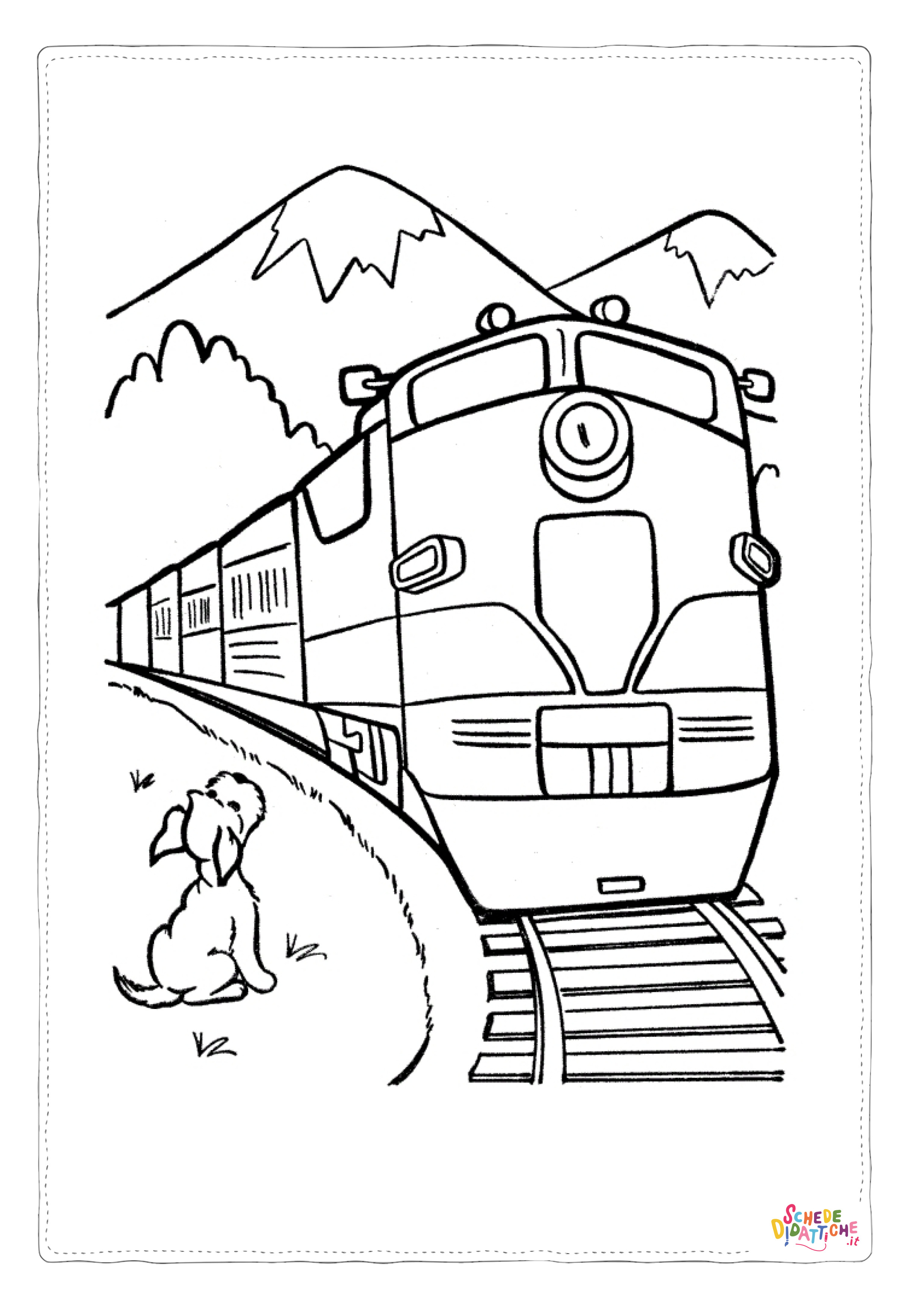 Disegno di treno da stampare e colorare 63
