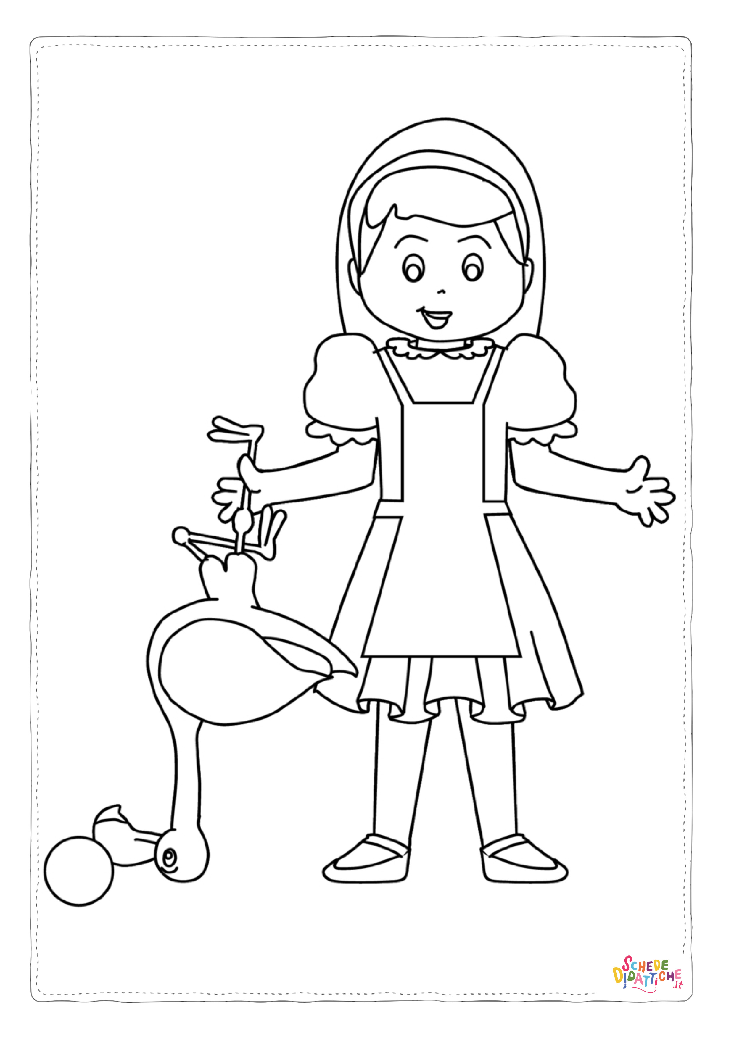 Disegno di Alice nel paese delle meraviglie da stampare e colorare 19