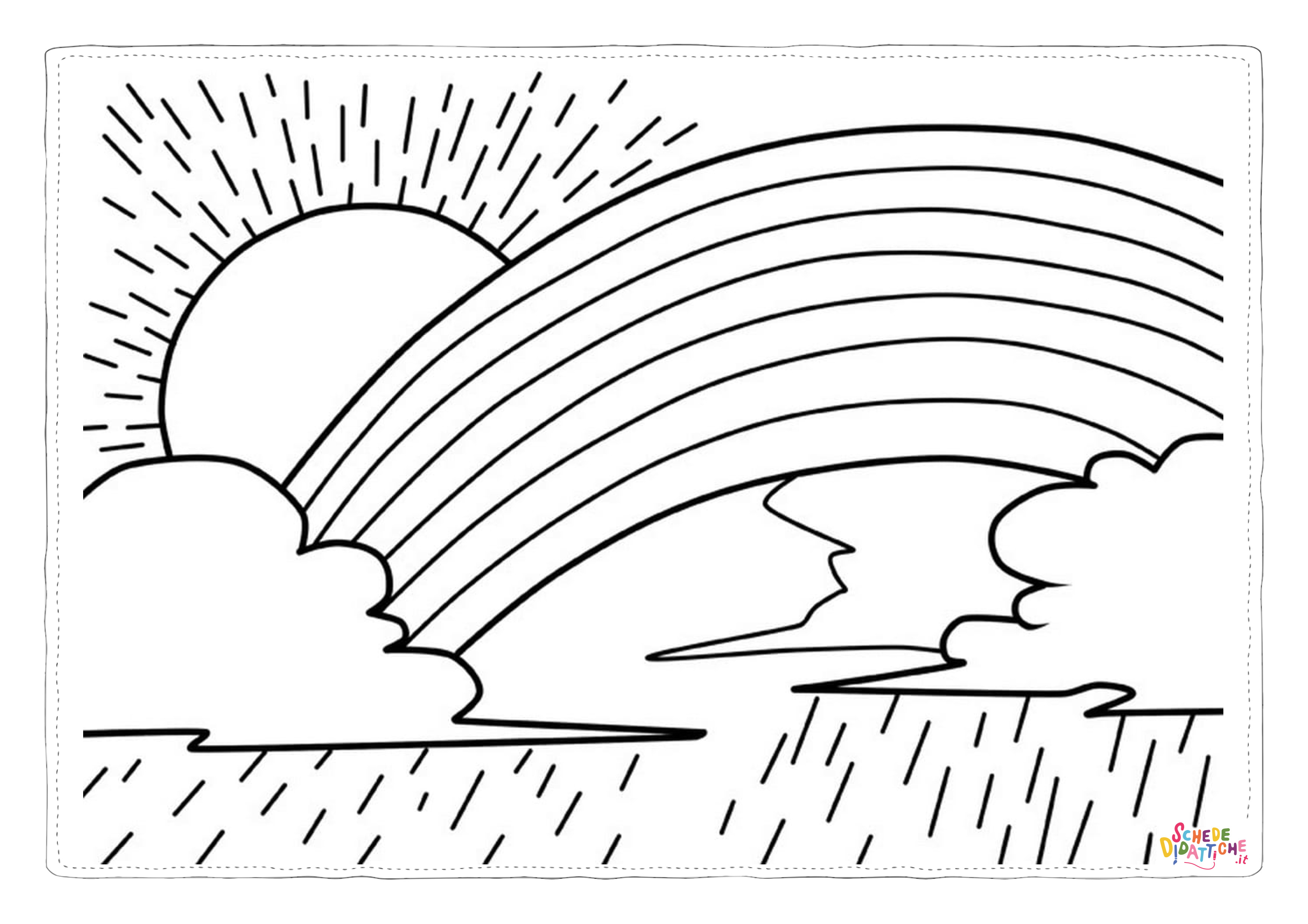 Disegno "Disegno di arcobaleno da stampare e colorare 44" Disegno di arcobaleno da stampare e colorare 44