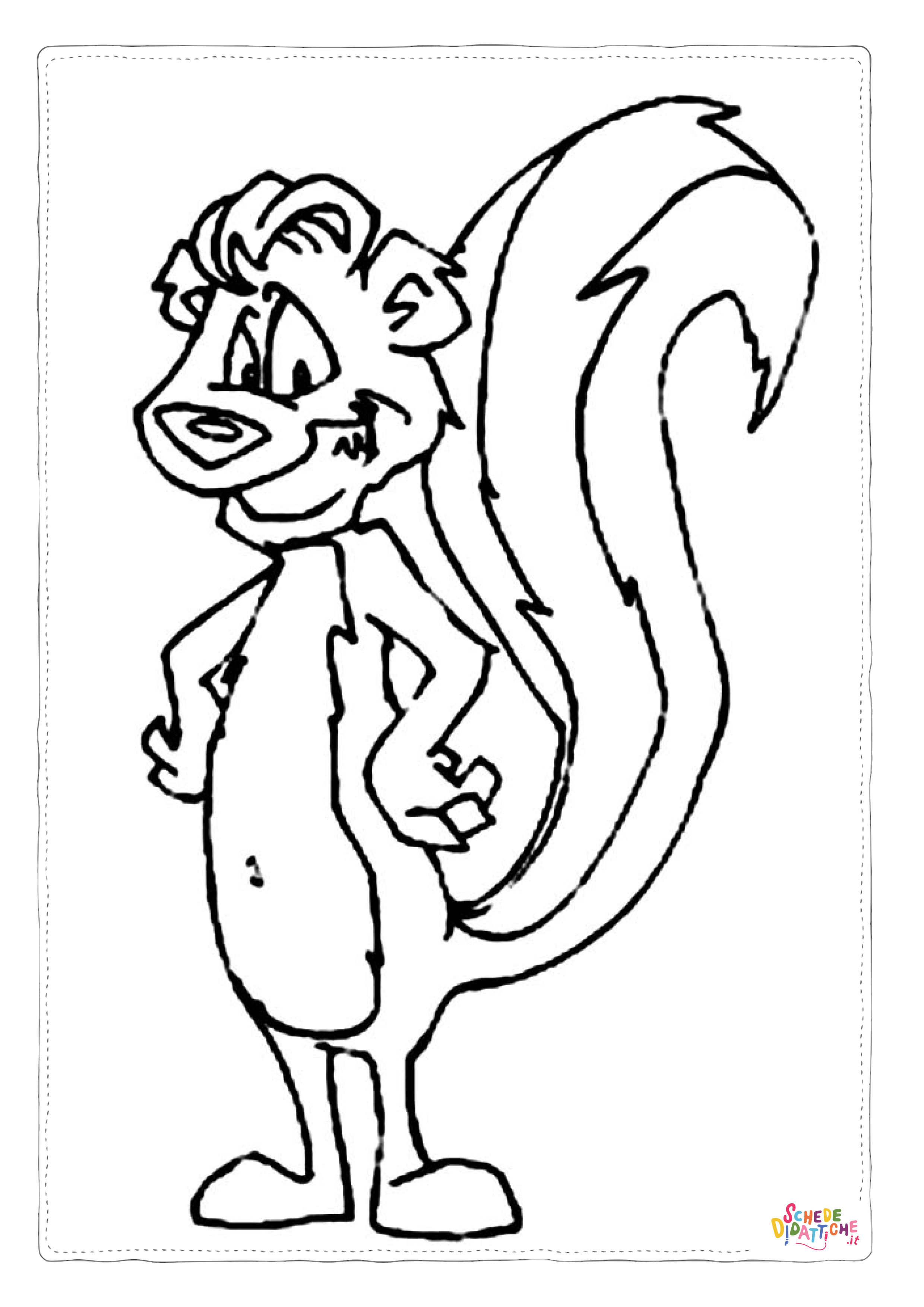 Disegno "Disegno di puzzola da stampare e colorare 4" Disegno di puzzola da stampare e colorare 4
