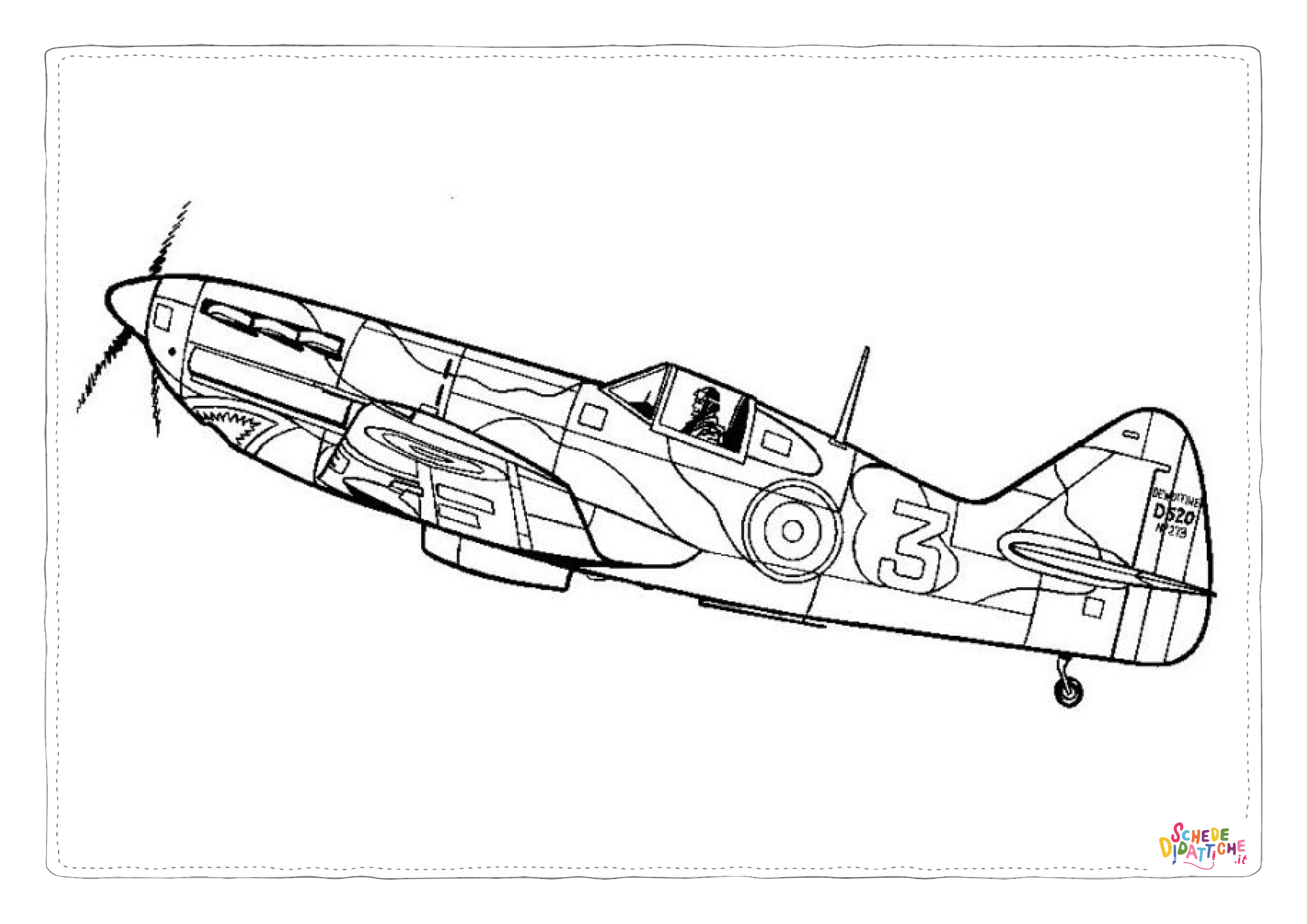 Disegno "Disegno di aereo militare da stampare e colorare 27" Disegno di aereo militare da stampare e colorare 27