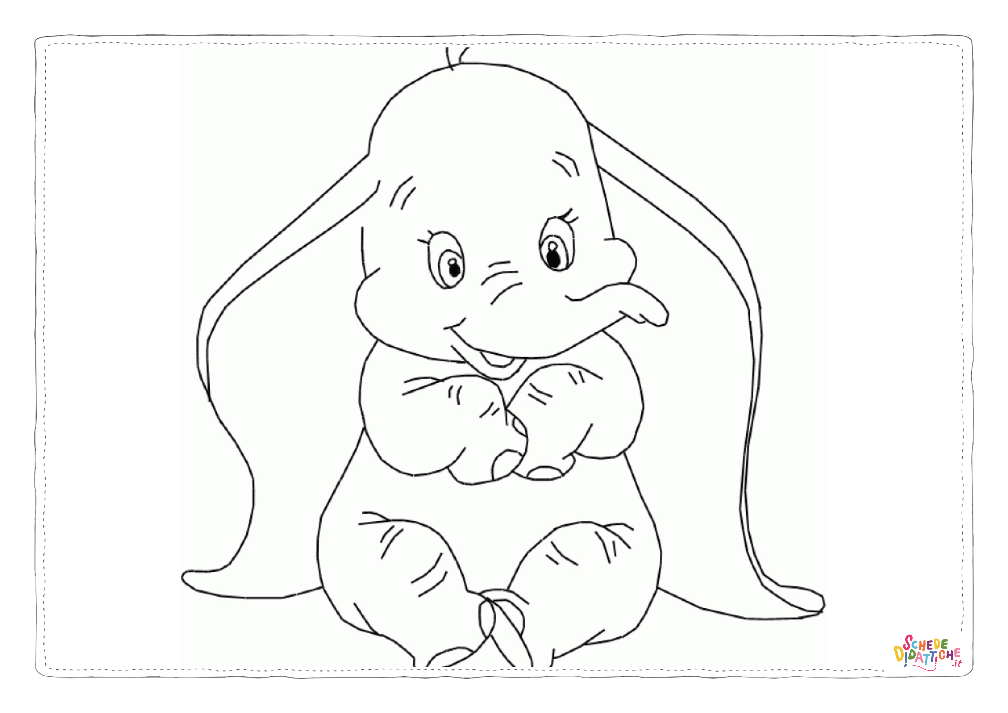 Disegno di Dumbo da stampare e colorare 17