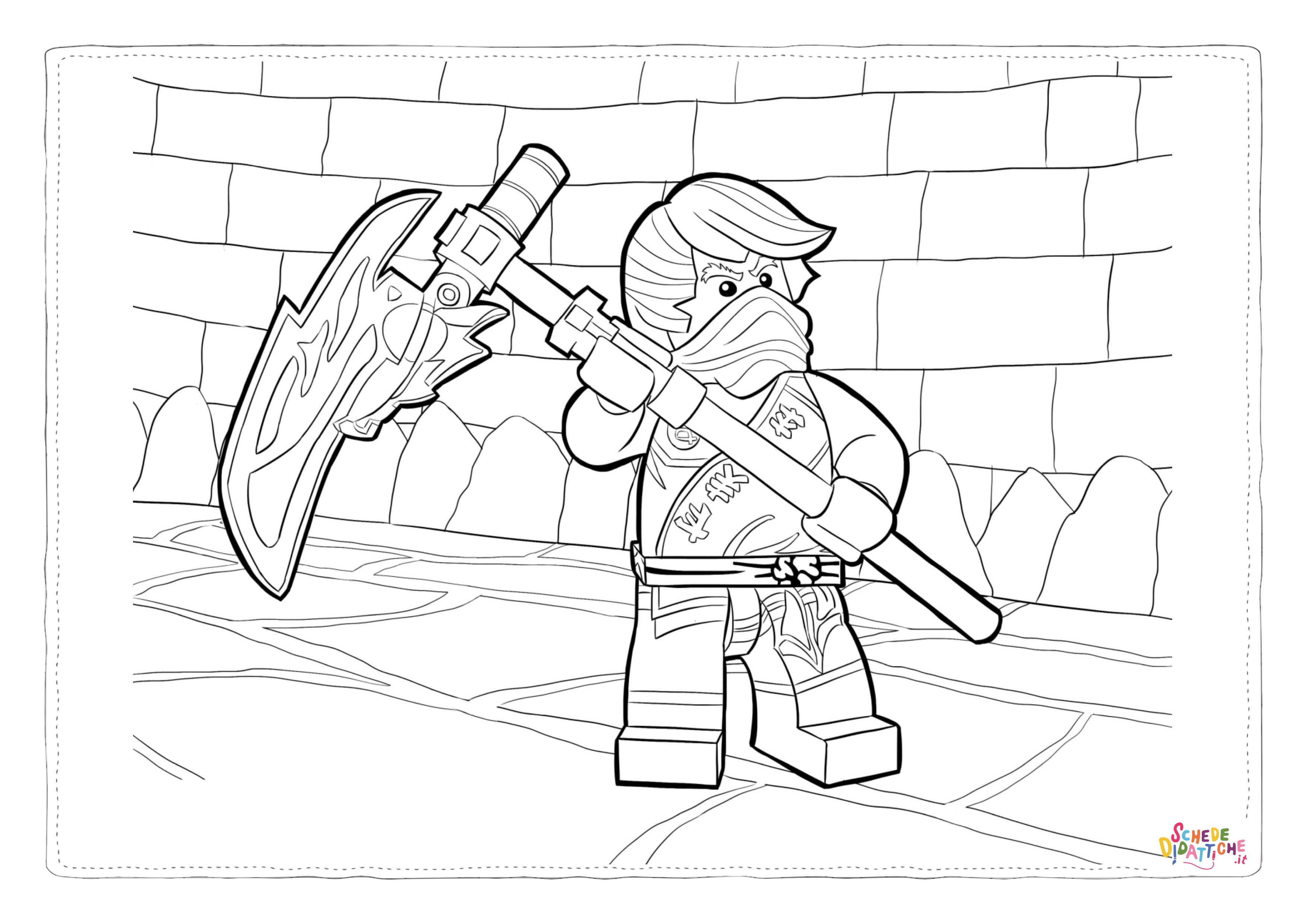 Disegno di Ninja Go da stampare e colorare 24