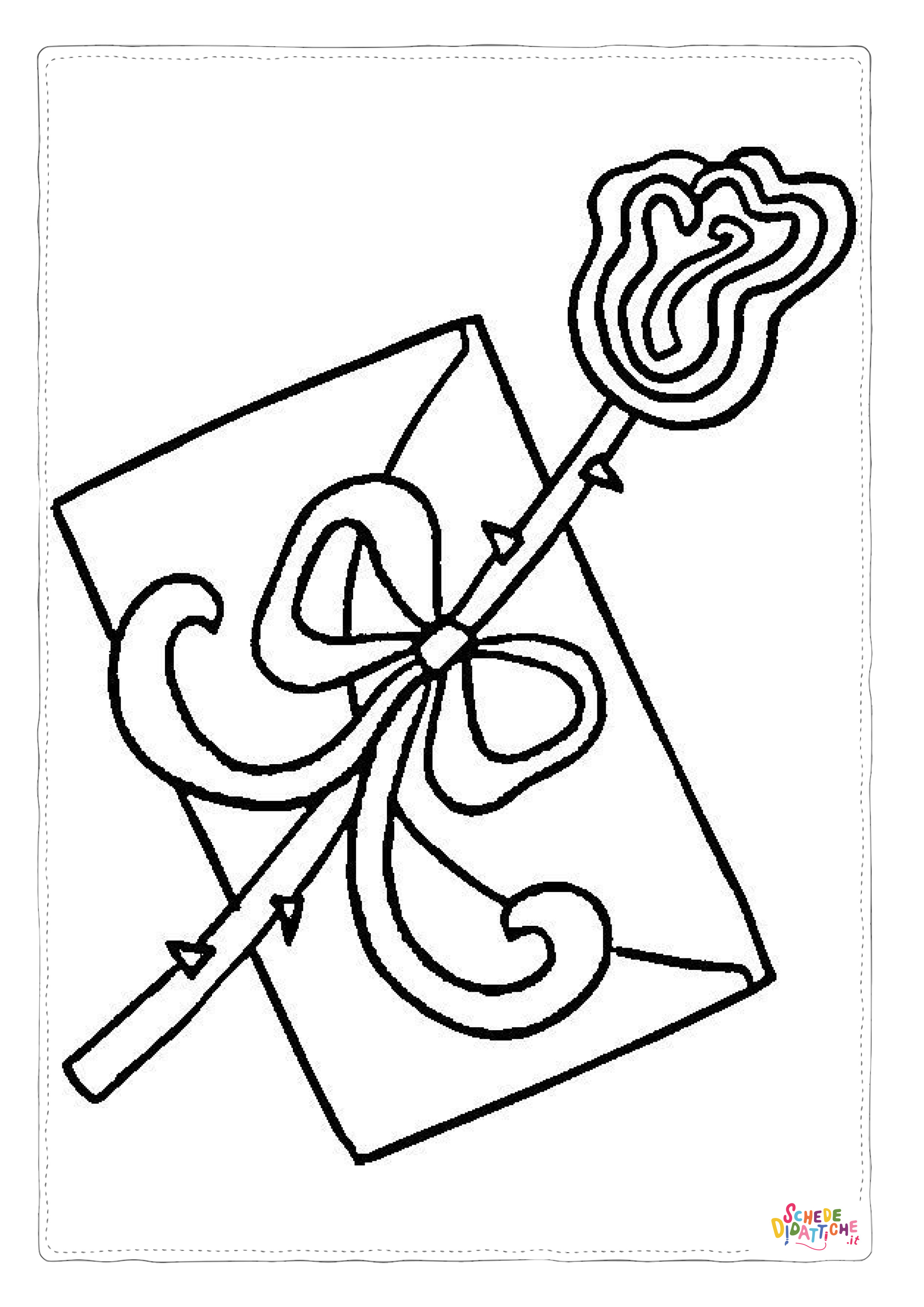Disegno "Disegno di San Valentino da stampare e colorare 103" Disegno di San Valentino da stampare e colorare 103