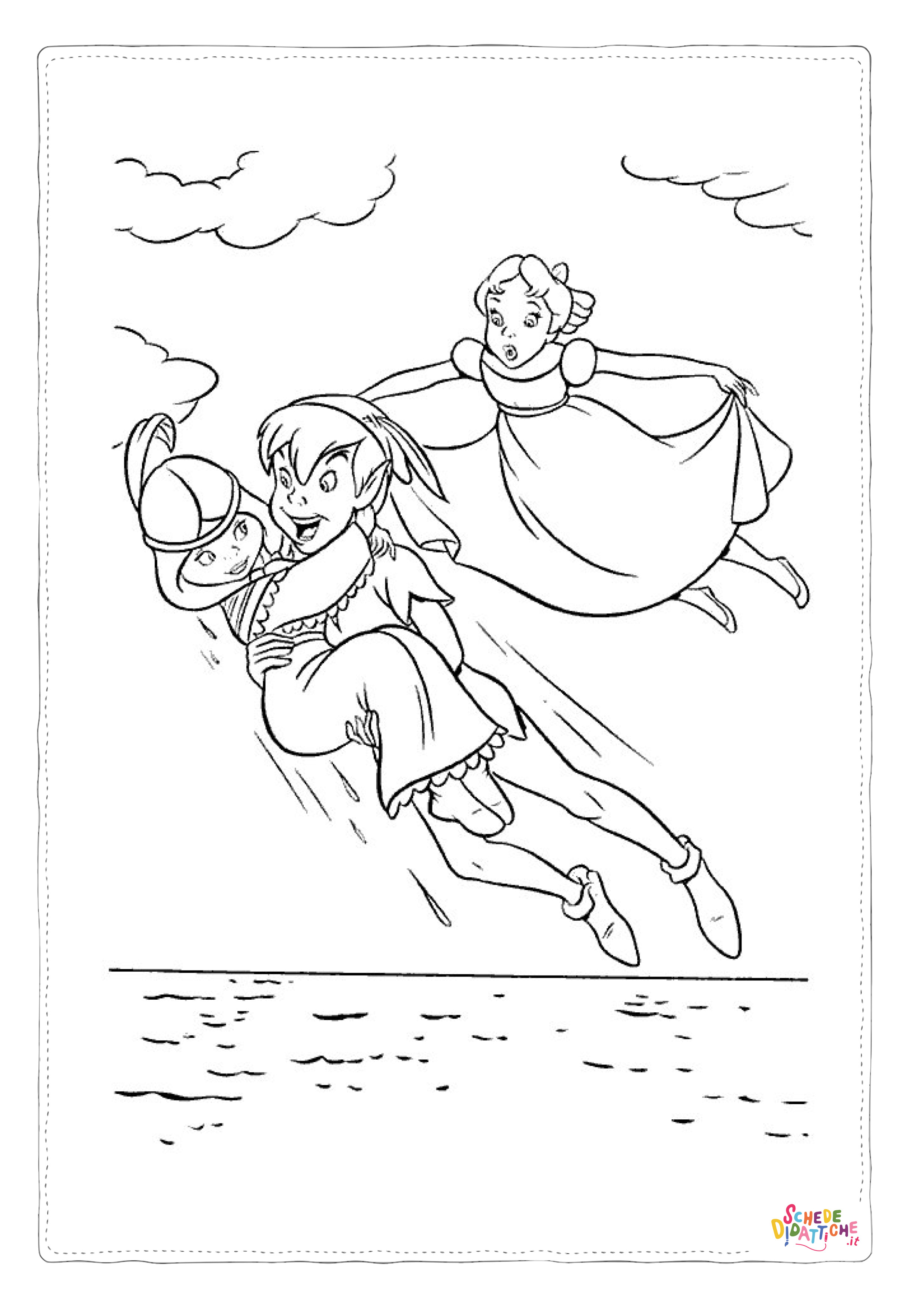 Disegno "Disegno di Peter Pan da stampare e colorare 14" Disegno di Peter Pan da stampare e colorare 14