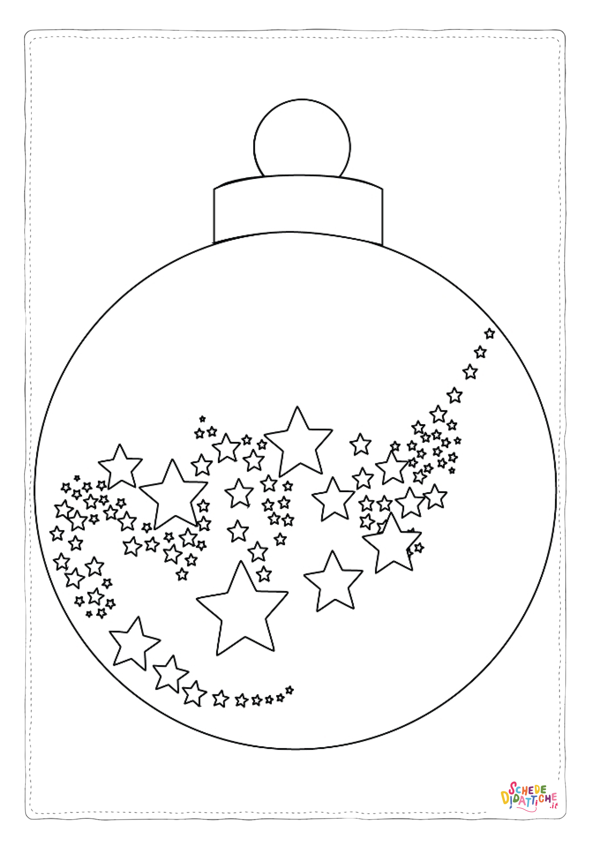 Disegno "Disegno di palla di Natale da stampare e colorare 26" Disegno di palla di Natale da stampare e colorare 26