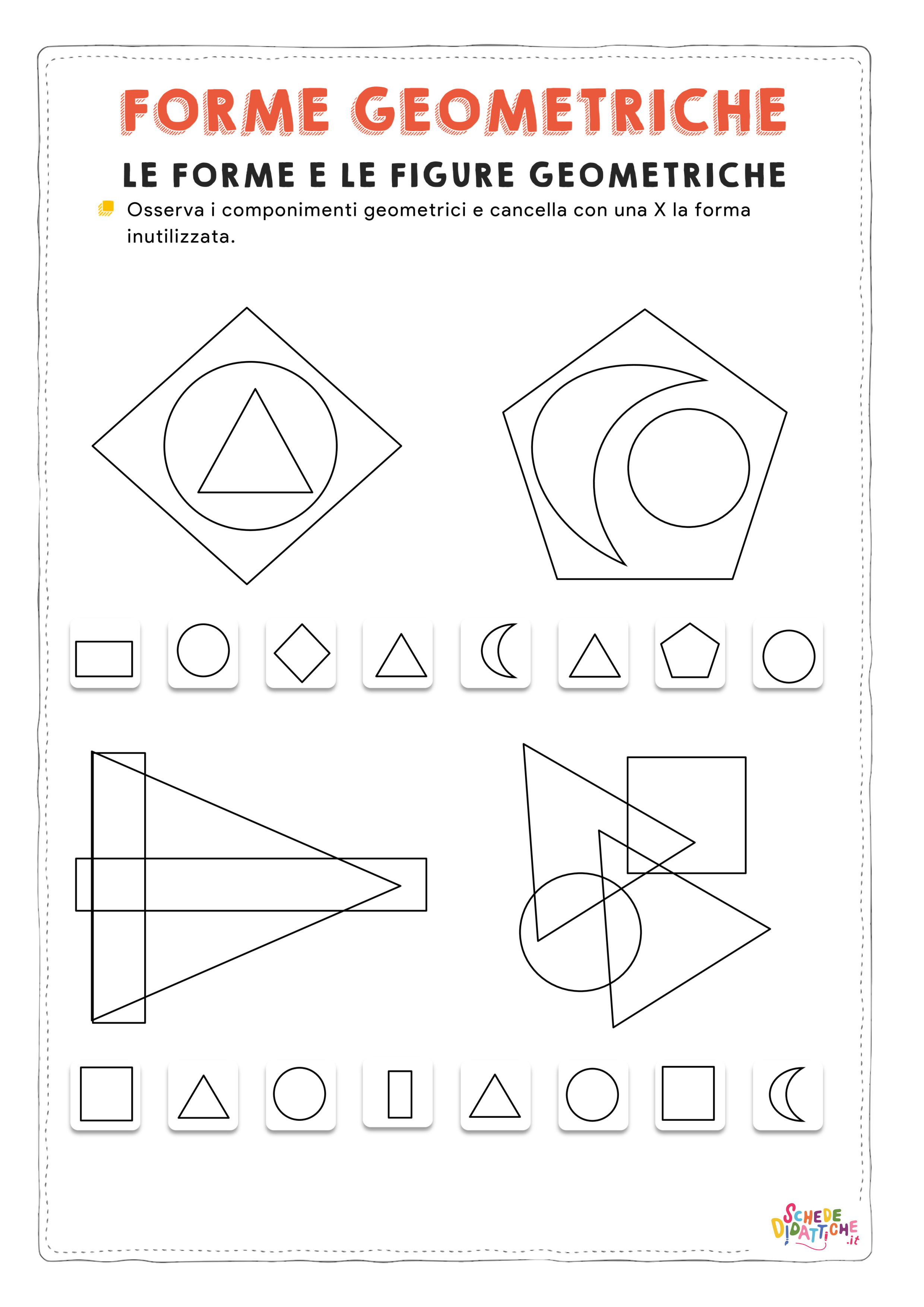 Disegno "Cancella la forma geometrica" Cancella la forma geometrica