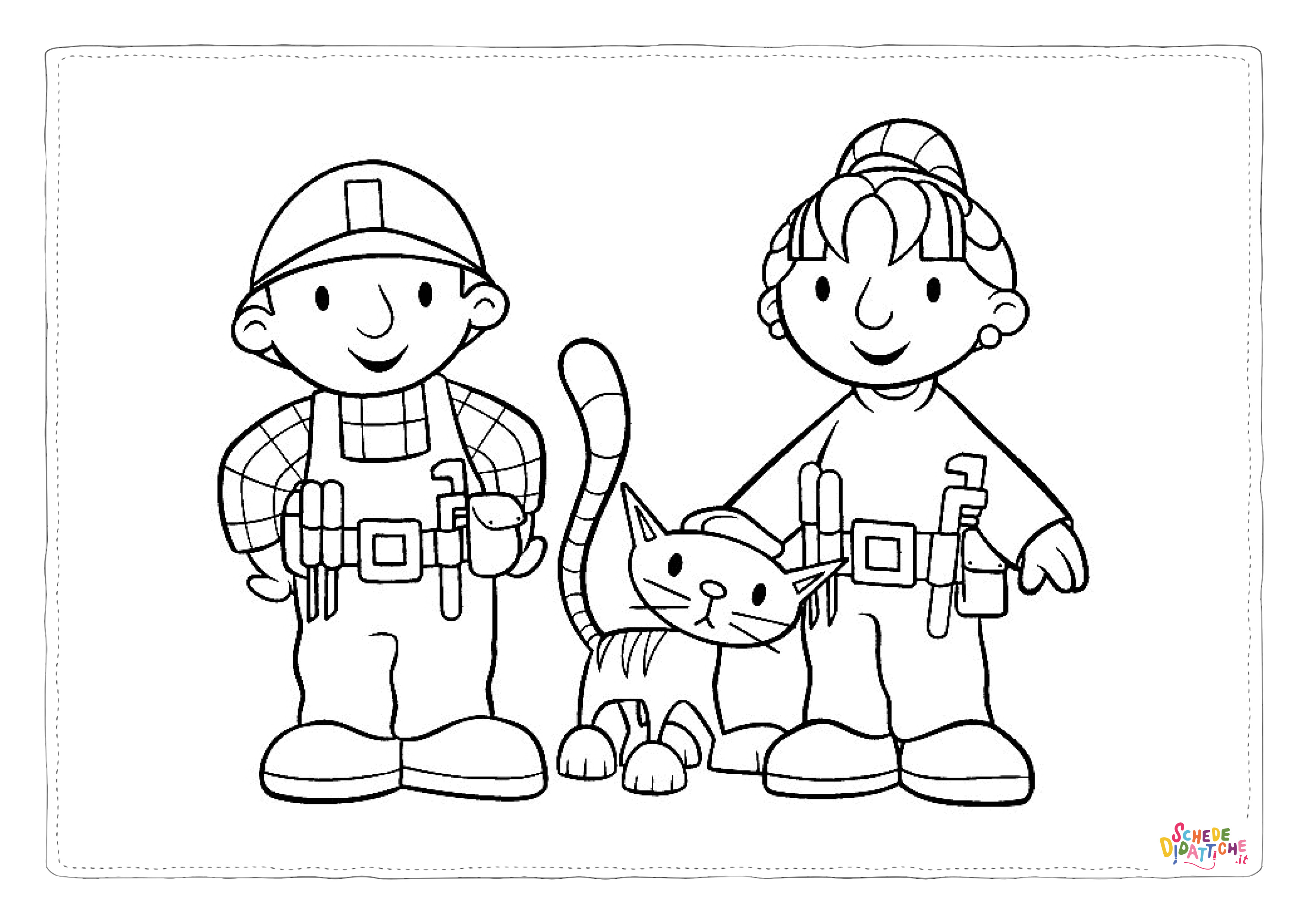 Disegno di Bob aggiustatutto da stampare e colorare 9