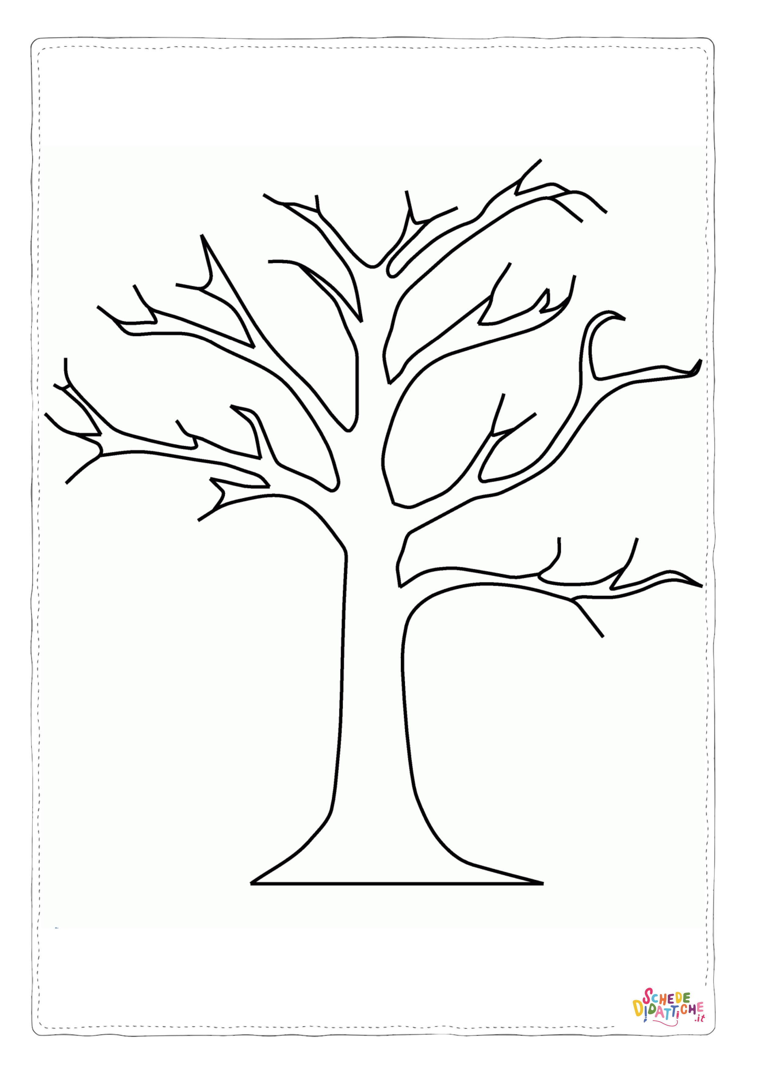 Disegno "Disegno di albero da stampare e colorare 58" Disegno di albero da stampare e colorare 58