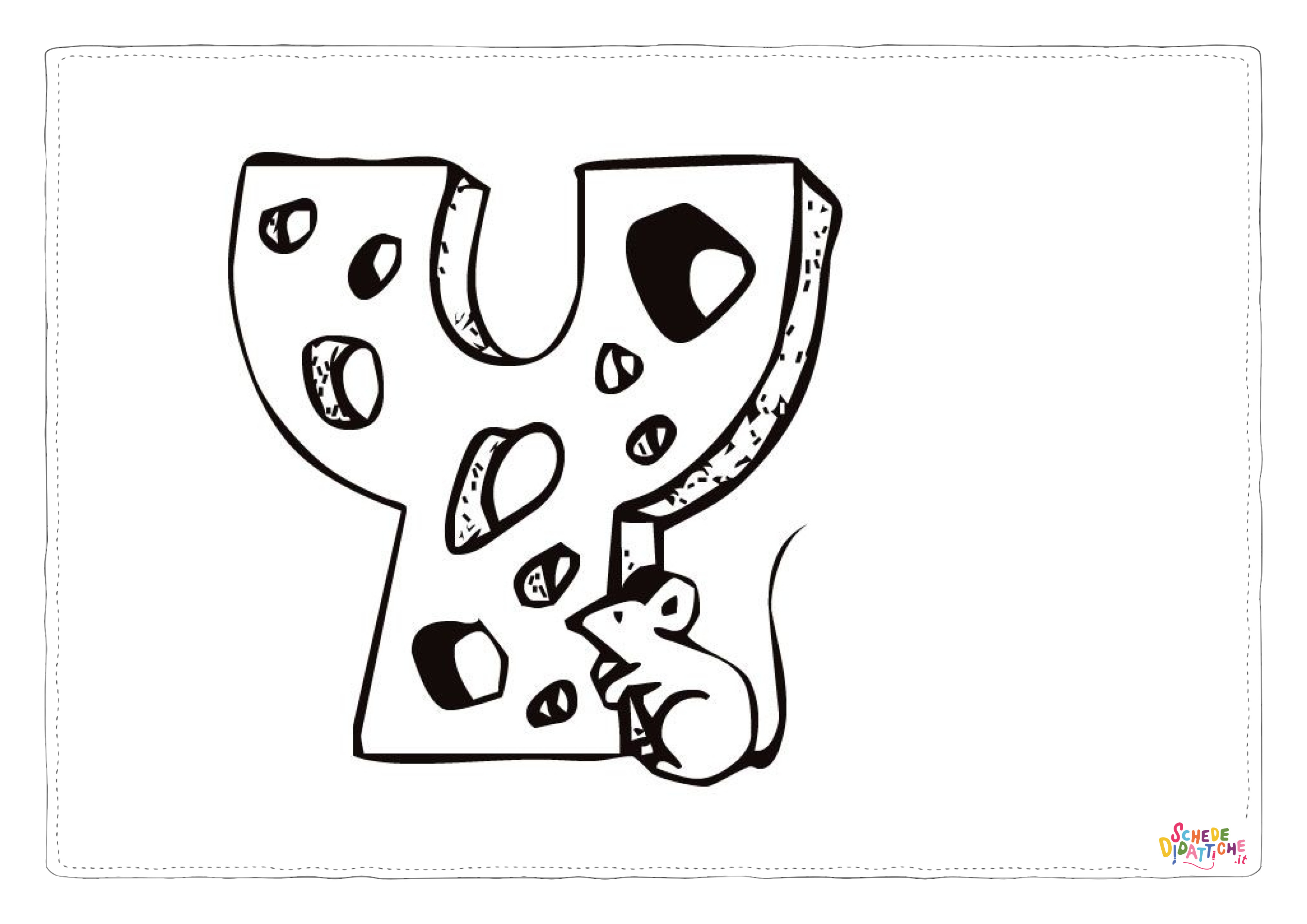Disegno "Disegno di lettera dell'alfabeto da stampare e colorare 2" Disegno di lettera dell'alfabeto da stampare e colorare 2