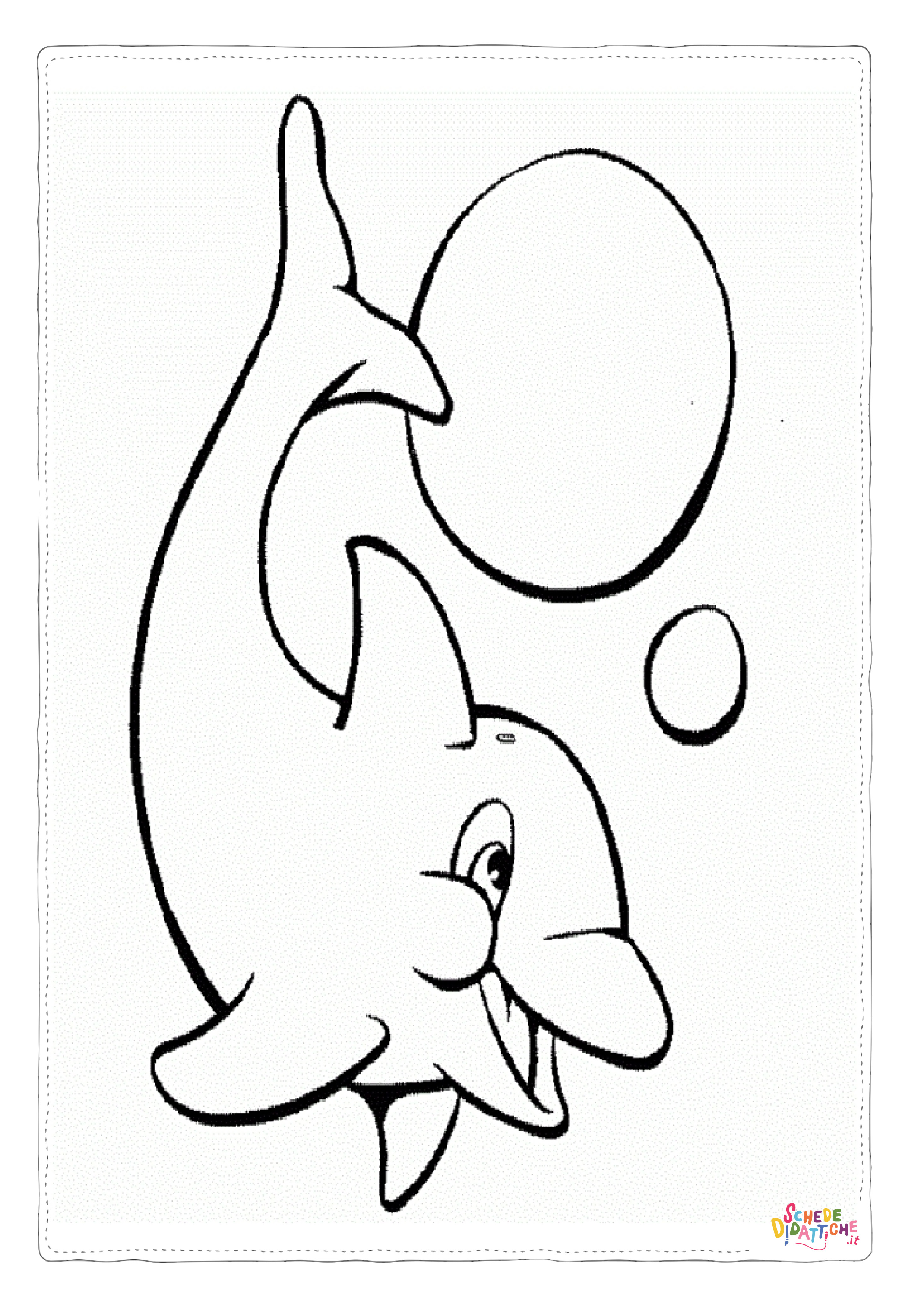 Disegno "Disegno di delfino da stampare e colorare 38" Disegno di delfino da stampare e colorare 38