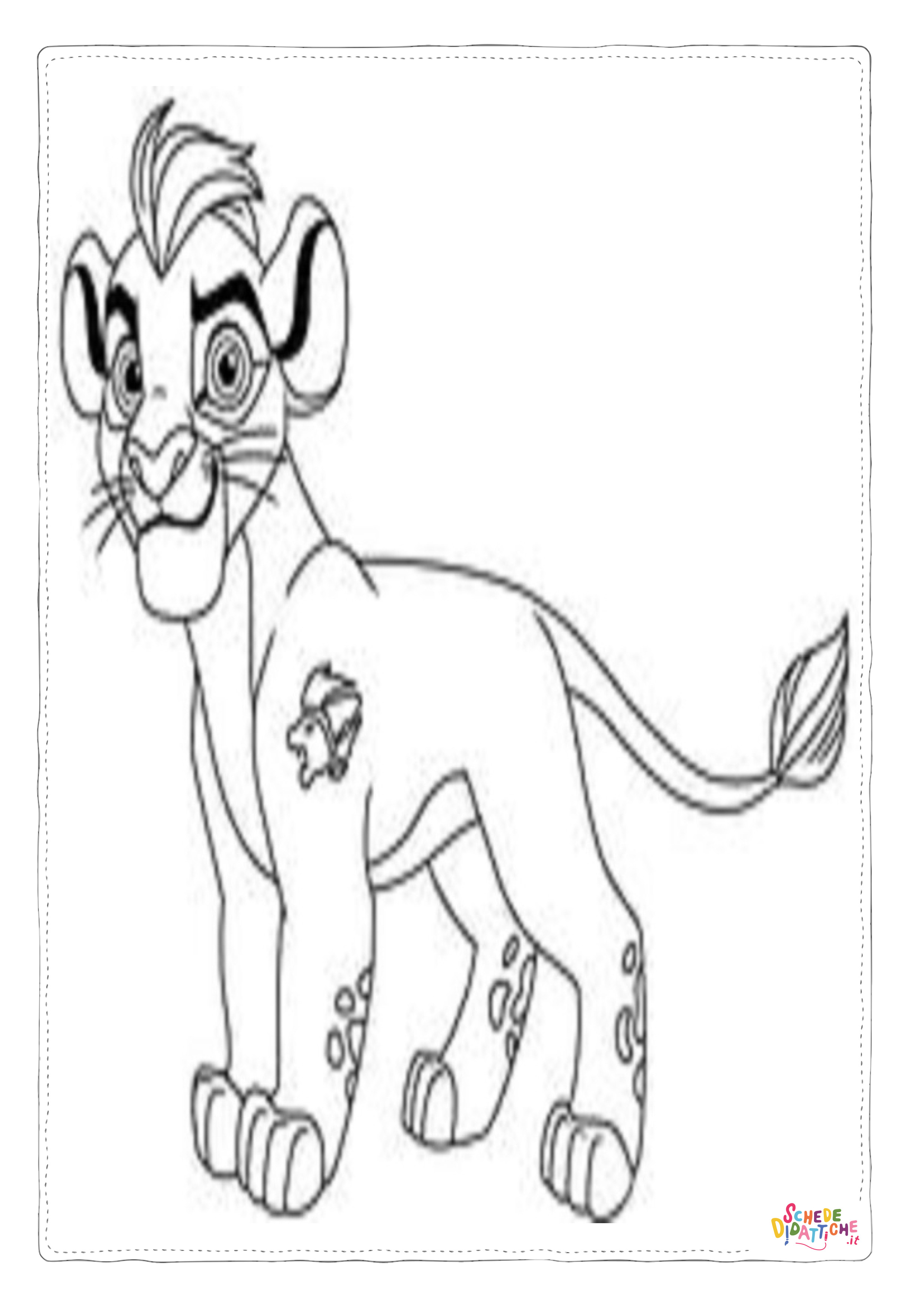 Disegno "Disegno di Re Leone da stampare e colorare 7" Disegno di Re Leone da stampare e colorare 7