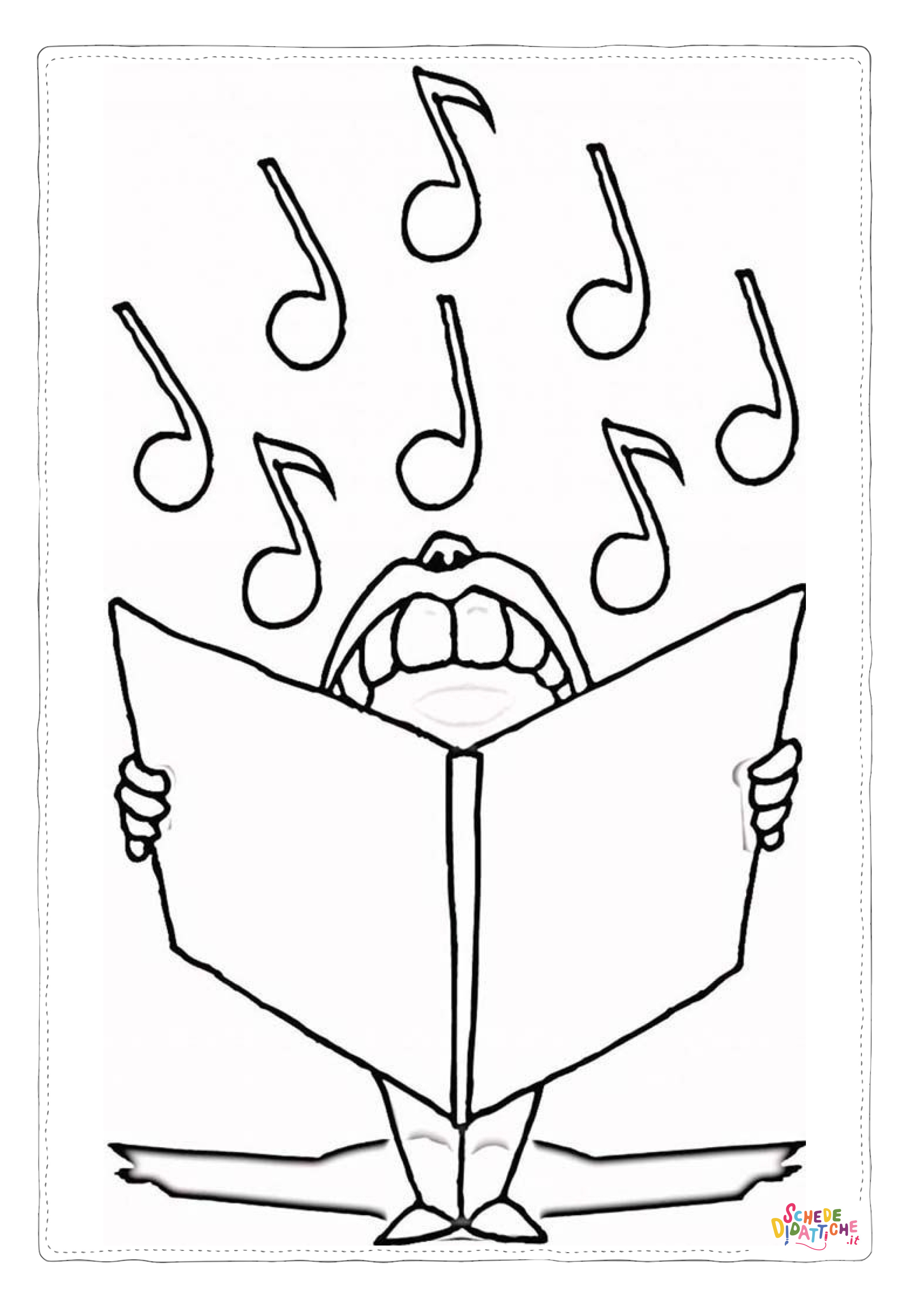 Disegno "Disegno di nota musicale da stampare e colorare 3" Disegno di nota musicale da stampare e colorare 3