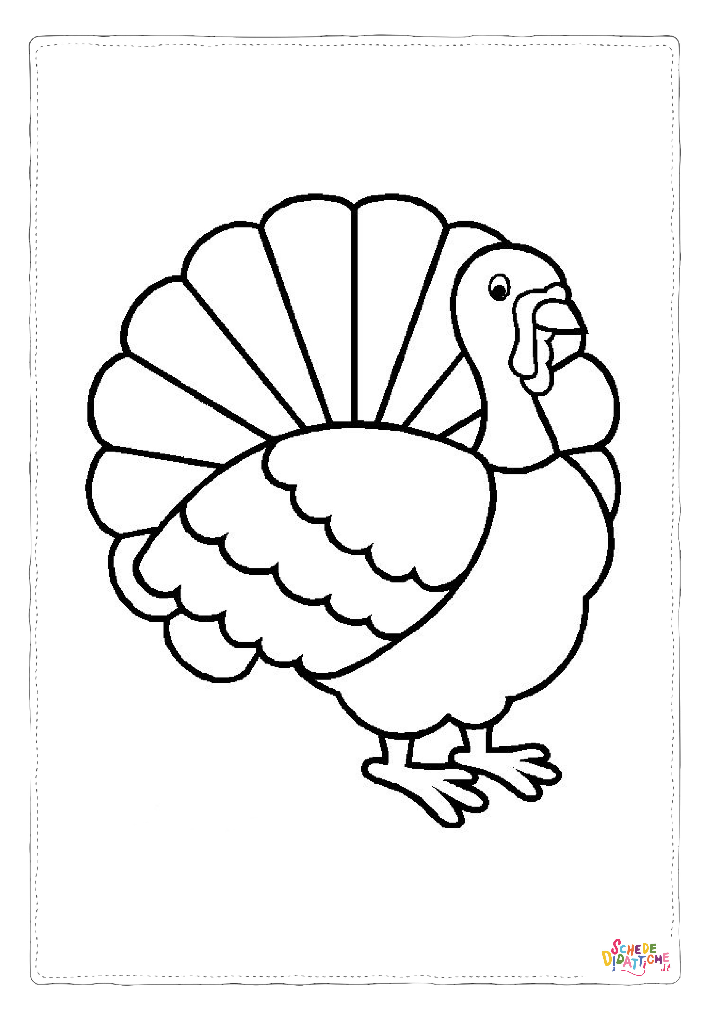 Disegno di tacchino da stampare e colorare 74