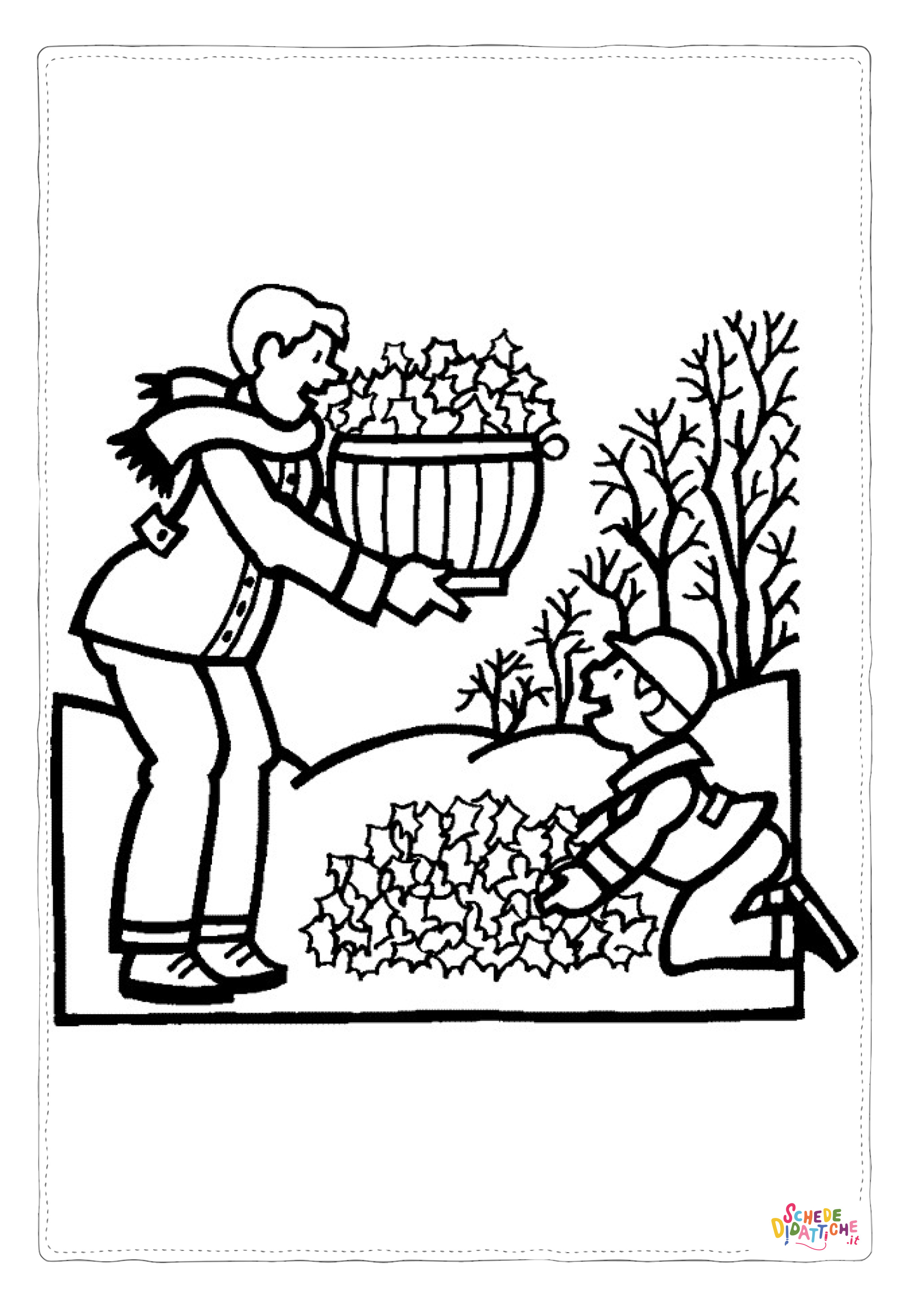 Disegno "Disegno di giardiniere da stampare e colorare 9" Disegno di giardiniere da stampare e colorare 9