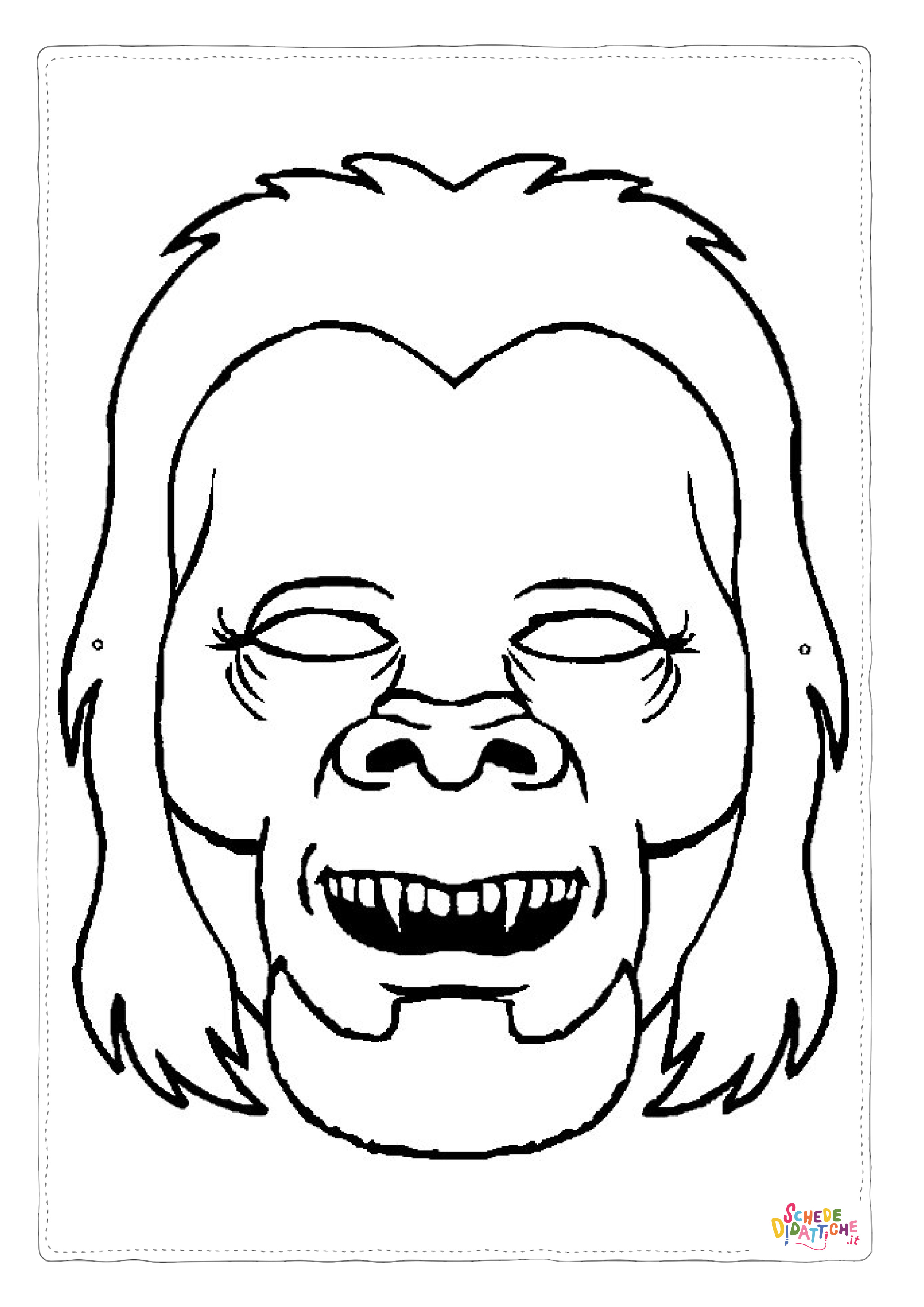 Disegno "Disegno di maschera da stampare e colorare 74" Disegno di maschera da stampare e colorare 74