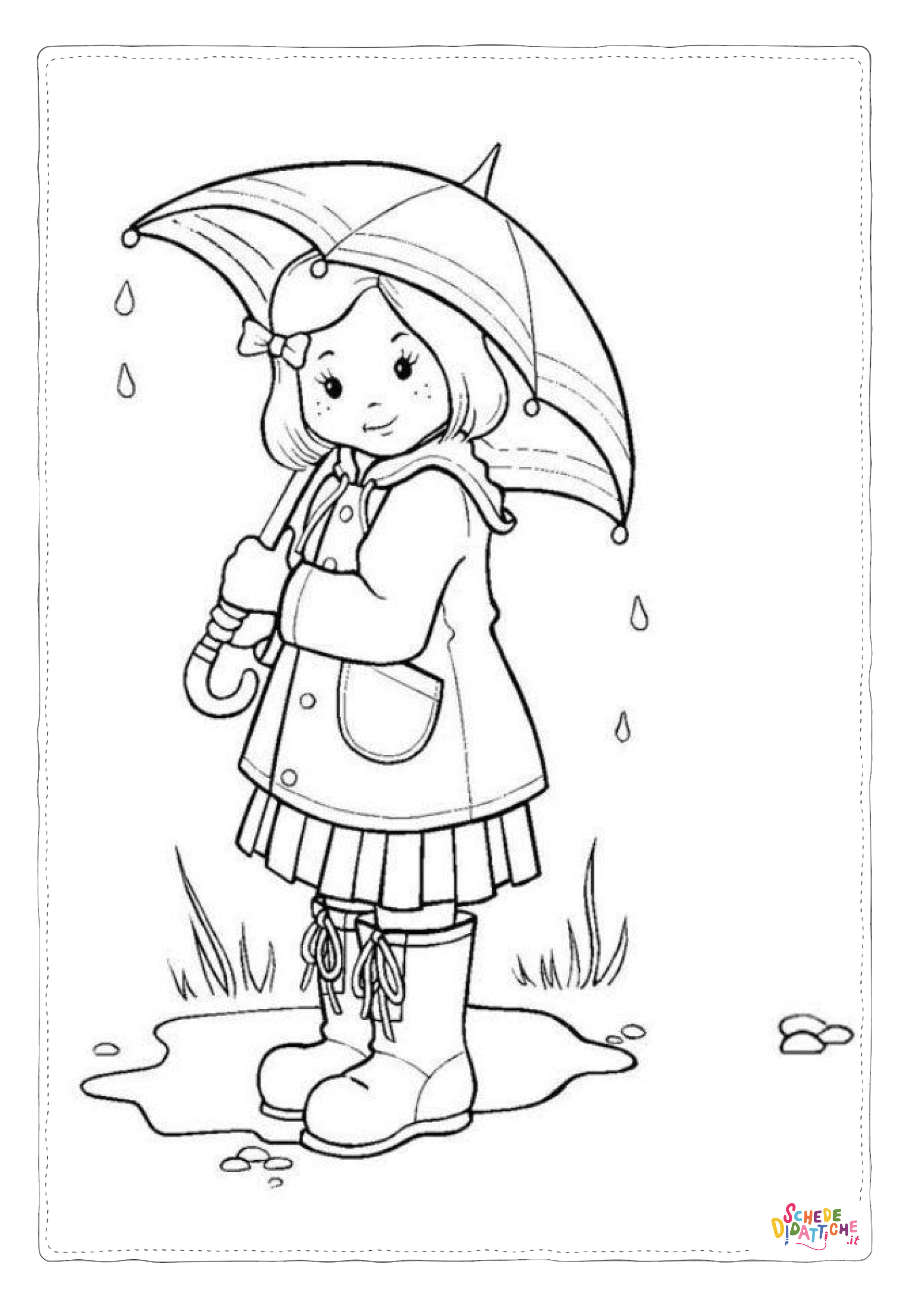 Disegno "Disegno di pioggia da stampare e colorare 32" Disegno di pioggia da stampare e colorare 32
