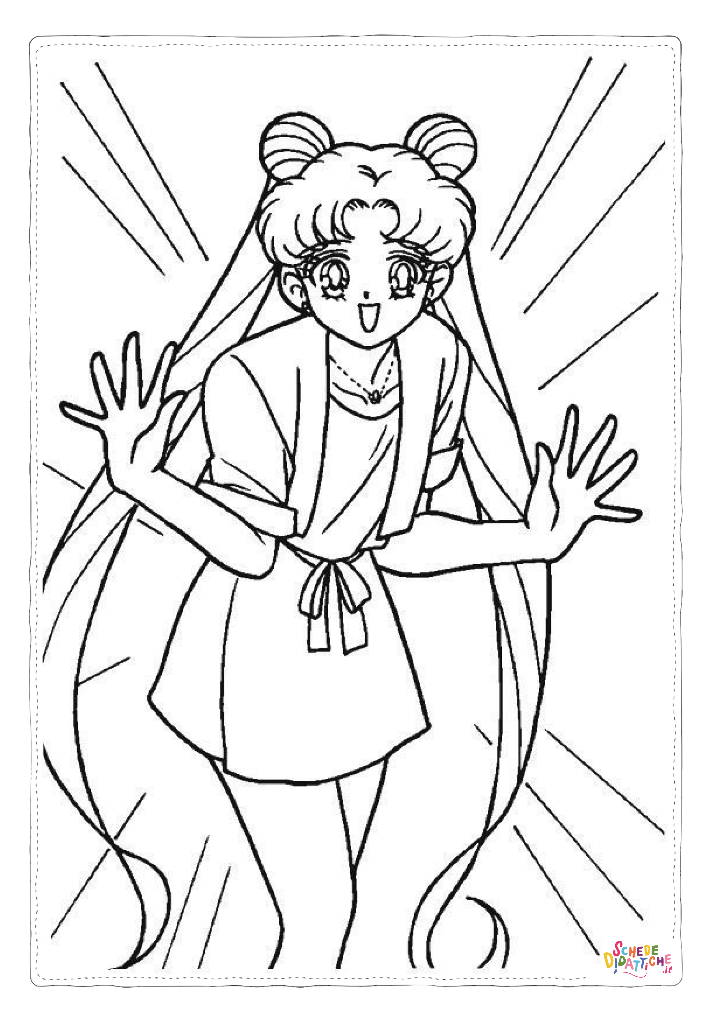 Disegno di Sailor Moon da stampare e colorare 36