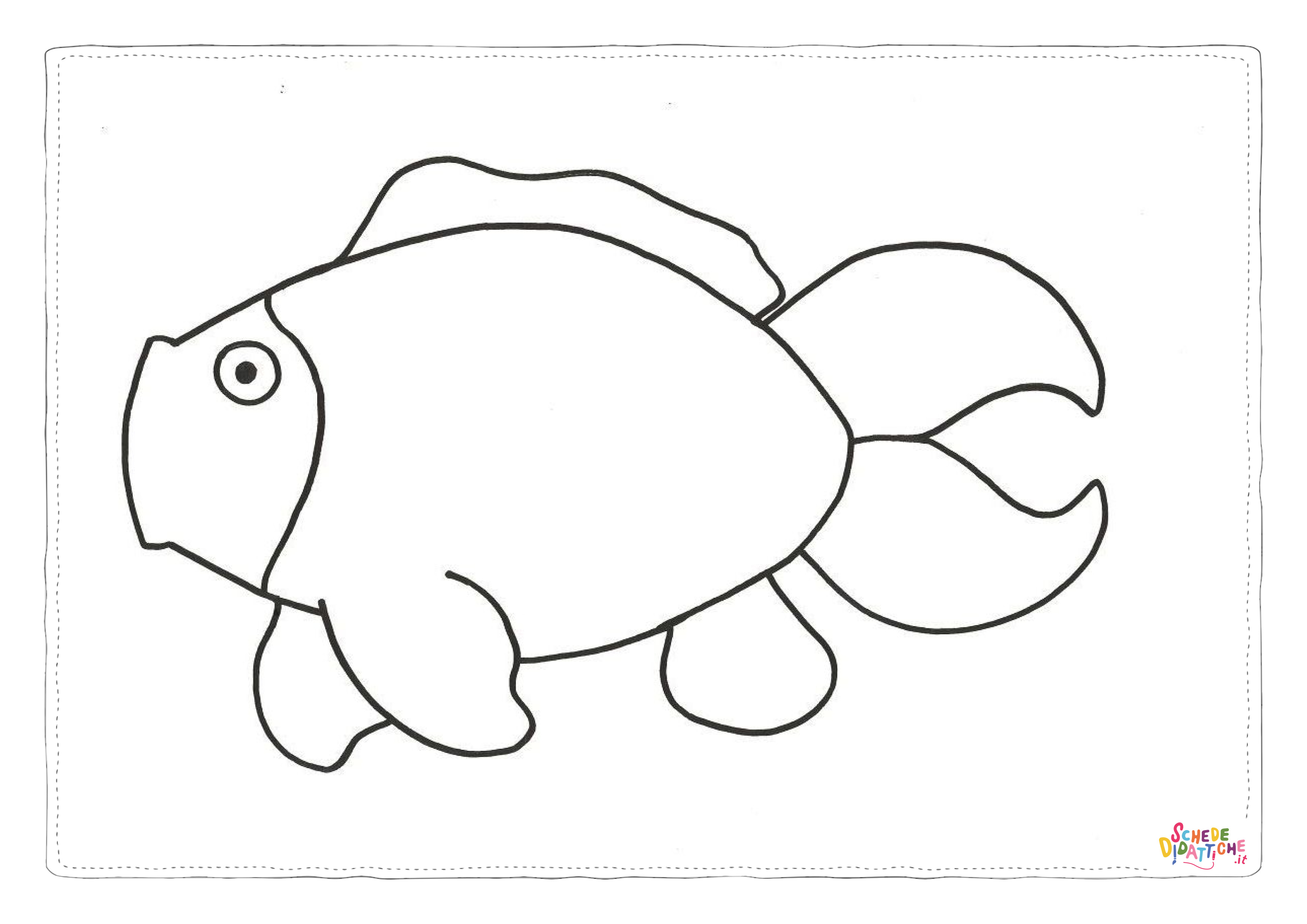 Disegno "Disegno di pesce da stampare e colorare 285" Disegno di pesce da stampare e colorare 285